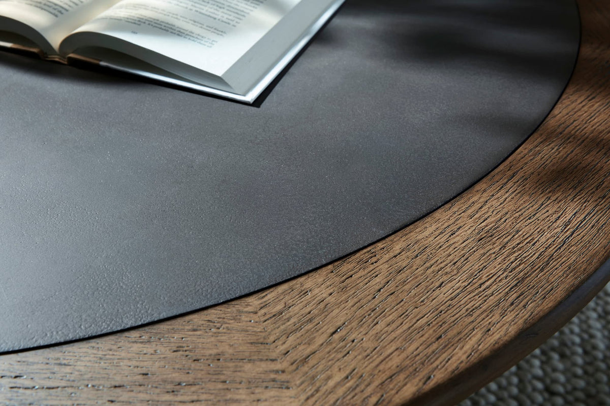 Warm Brown Faux Cement 3-Piece Coffee Table Set — product image 3