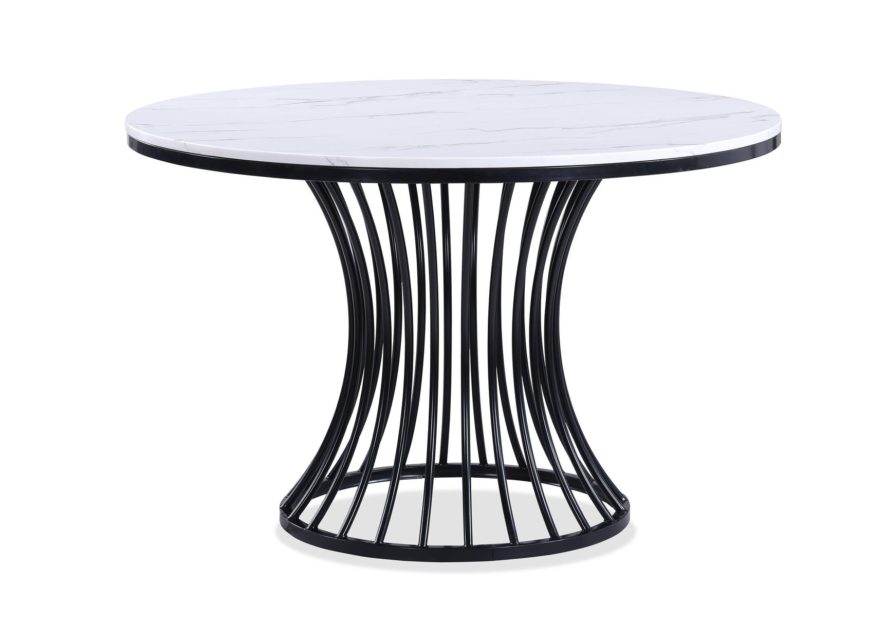 Hadley Light Gray Round Dining Room Set