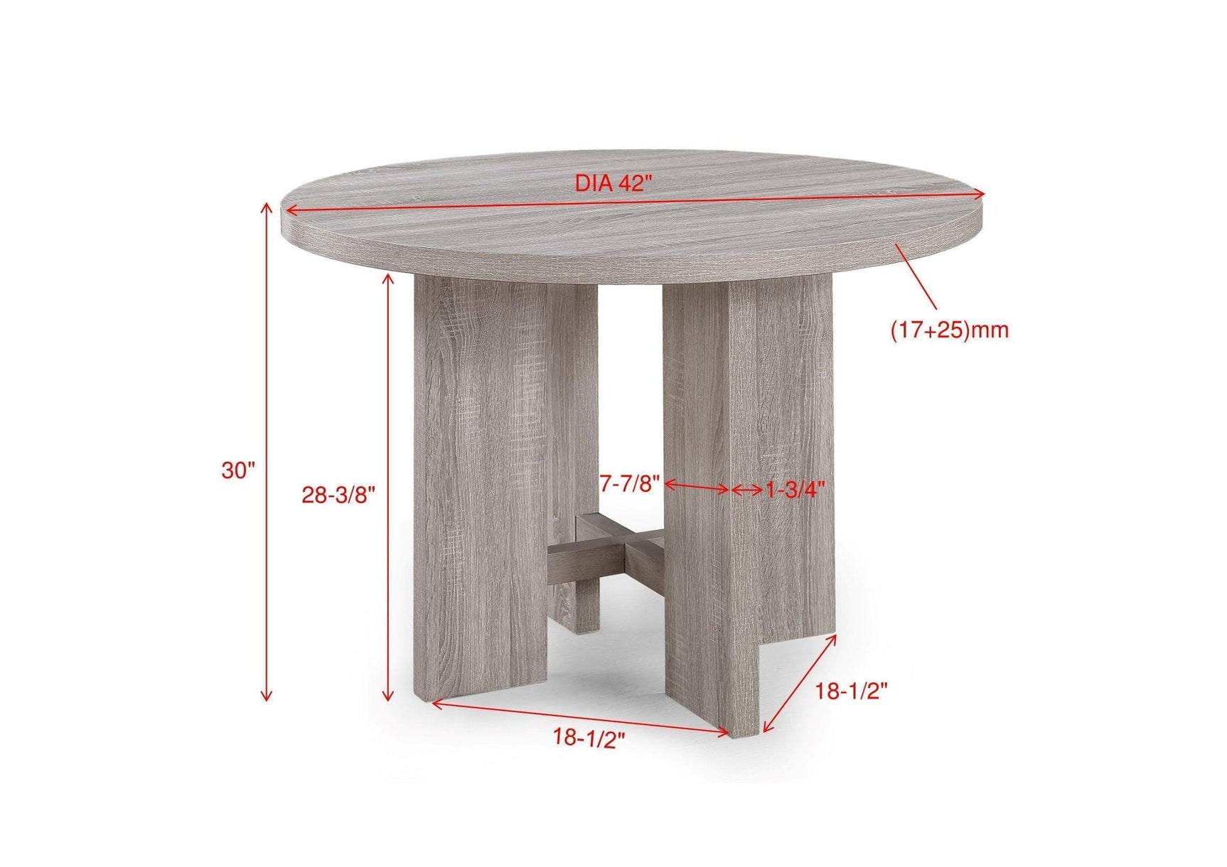 Amara Drift Wood Round Dining Room Set