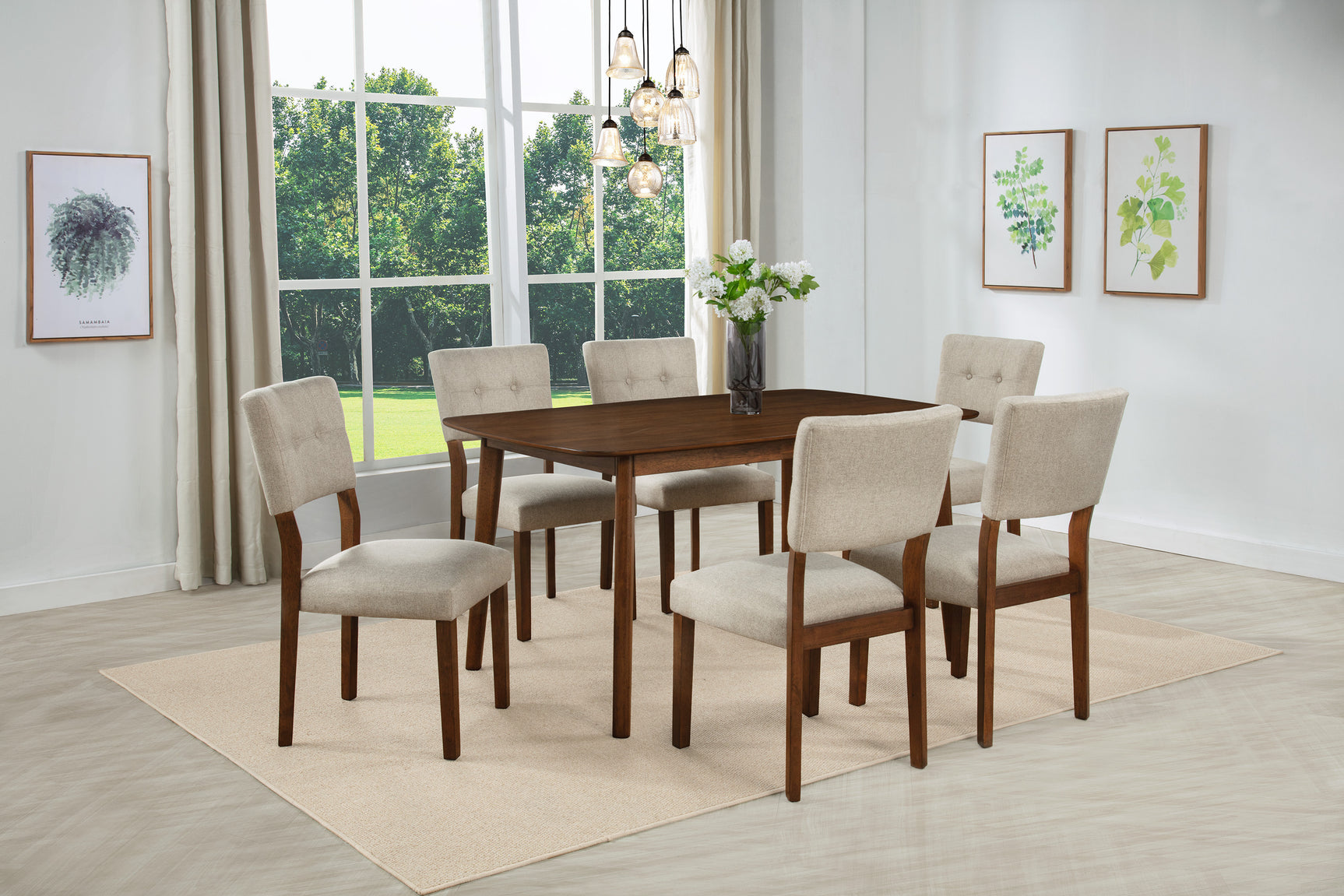 Gregory Brown Rectangular Dining Room Set