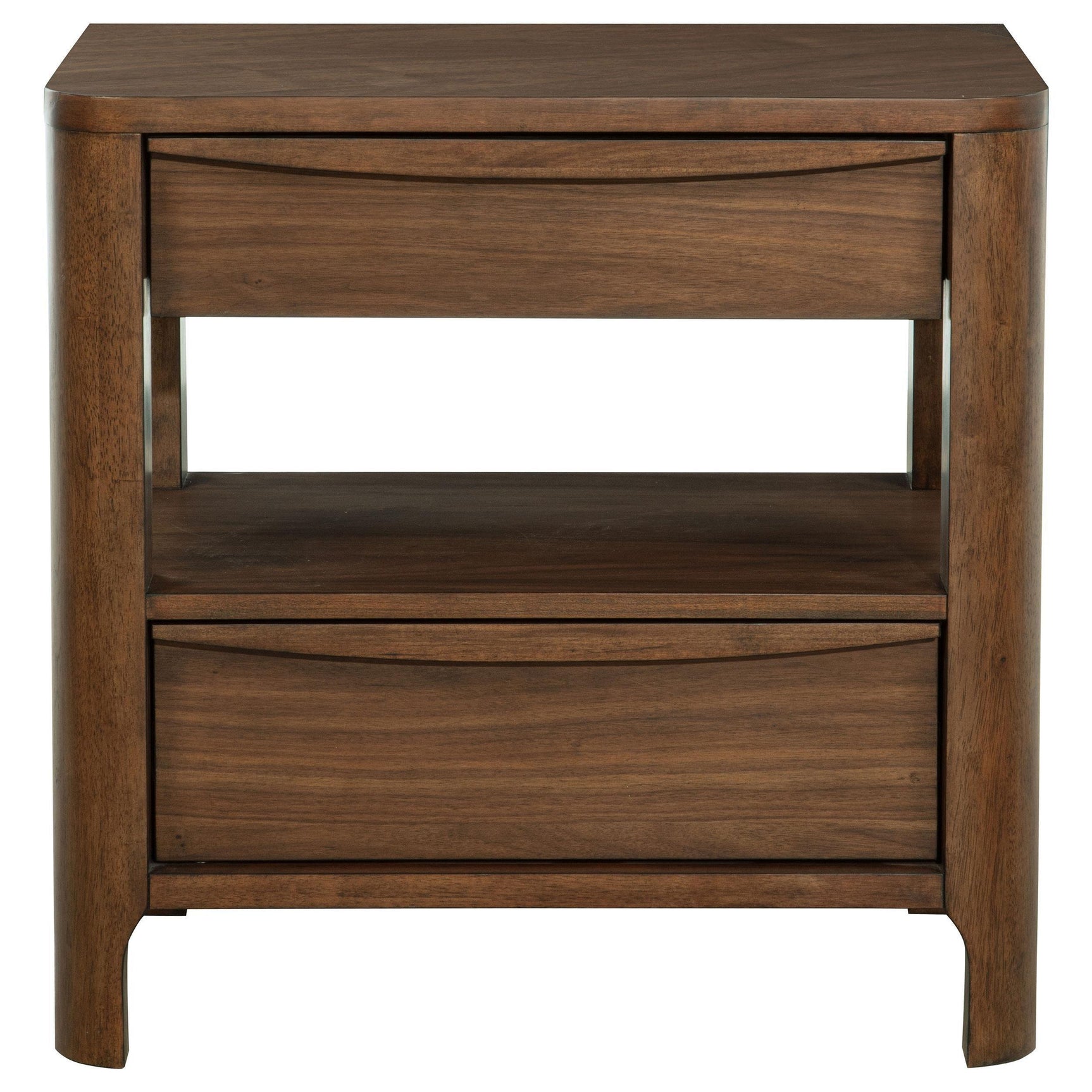 Maderia 2-drawer Nightstand Bedide Table Walnut