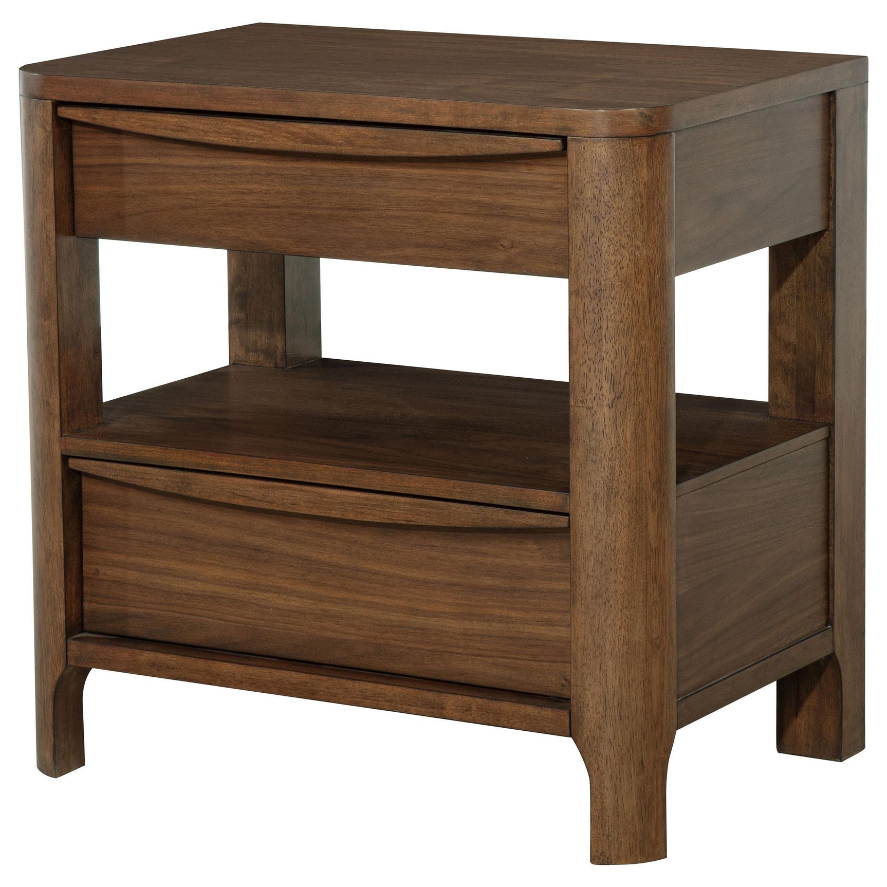 Maderia 2-drawer Nightstand Bedide Table Walnut