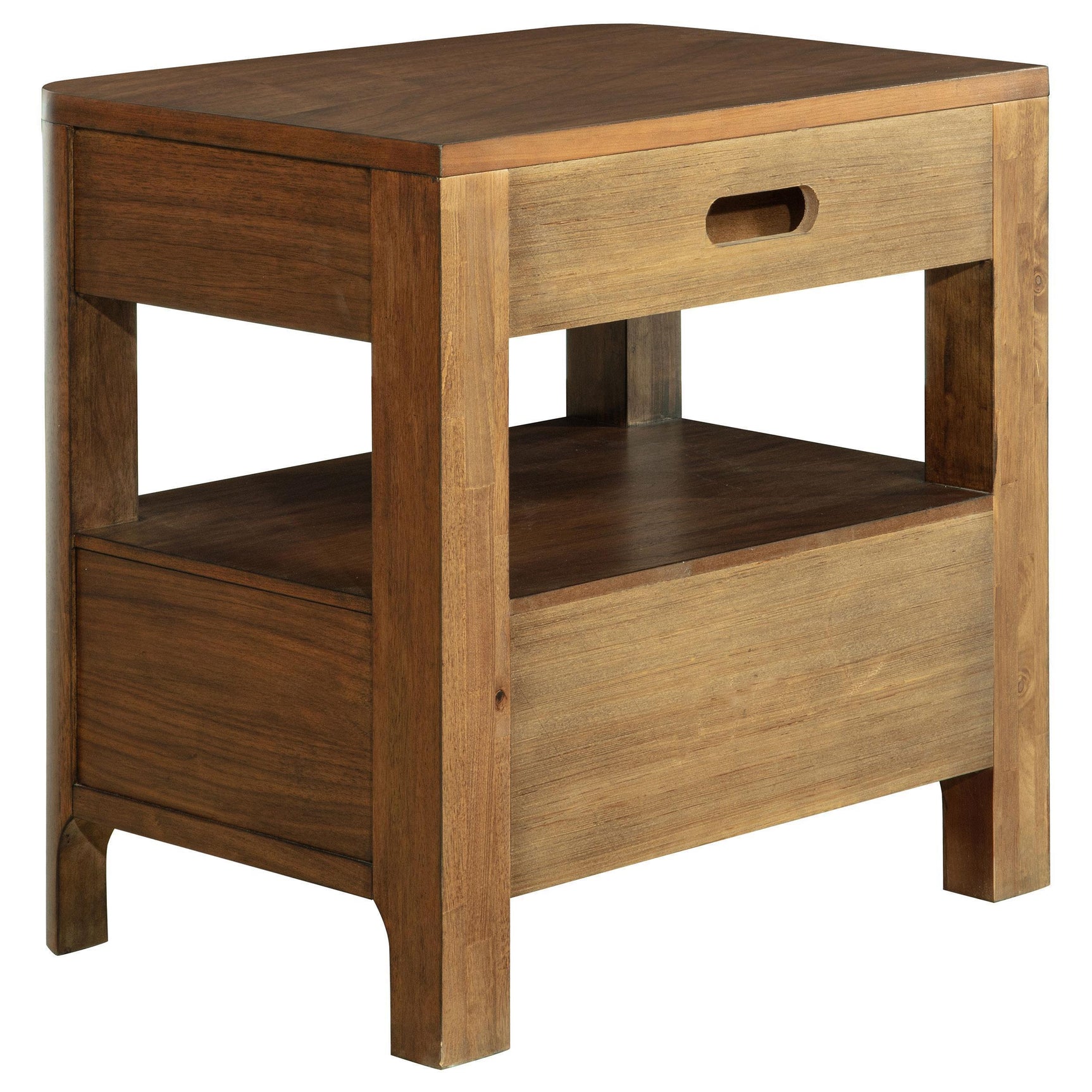 Maderia 2-drawer Nightstand Bedide Table Walnut