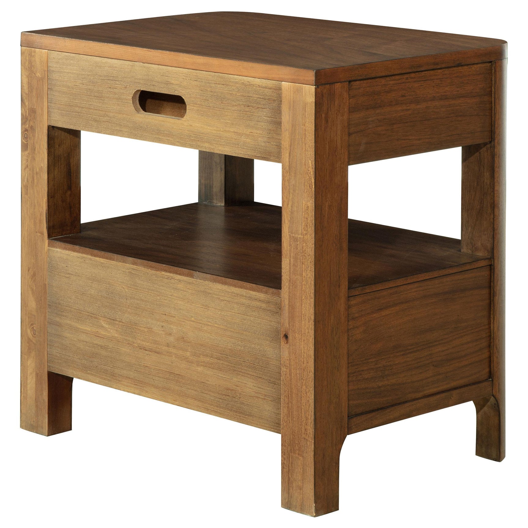 Maderia 2-drawer Nightstand Bedide Table Walnut