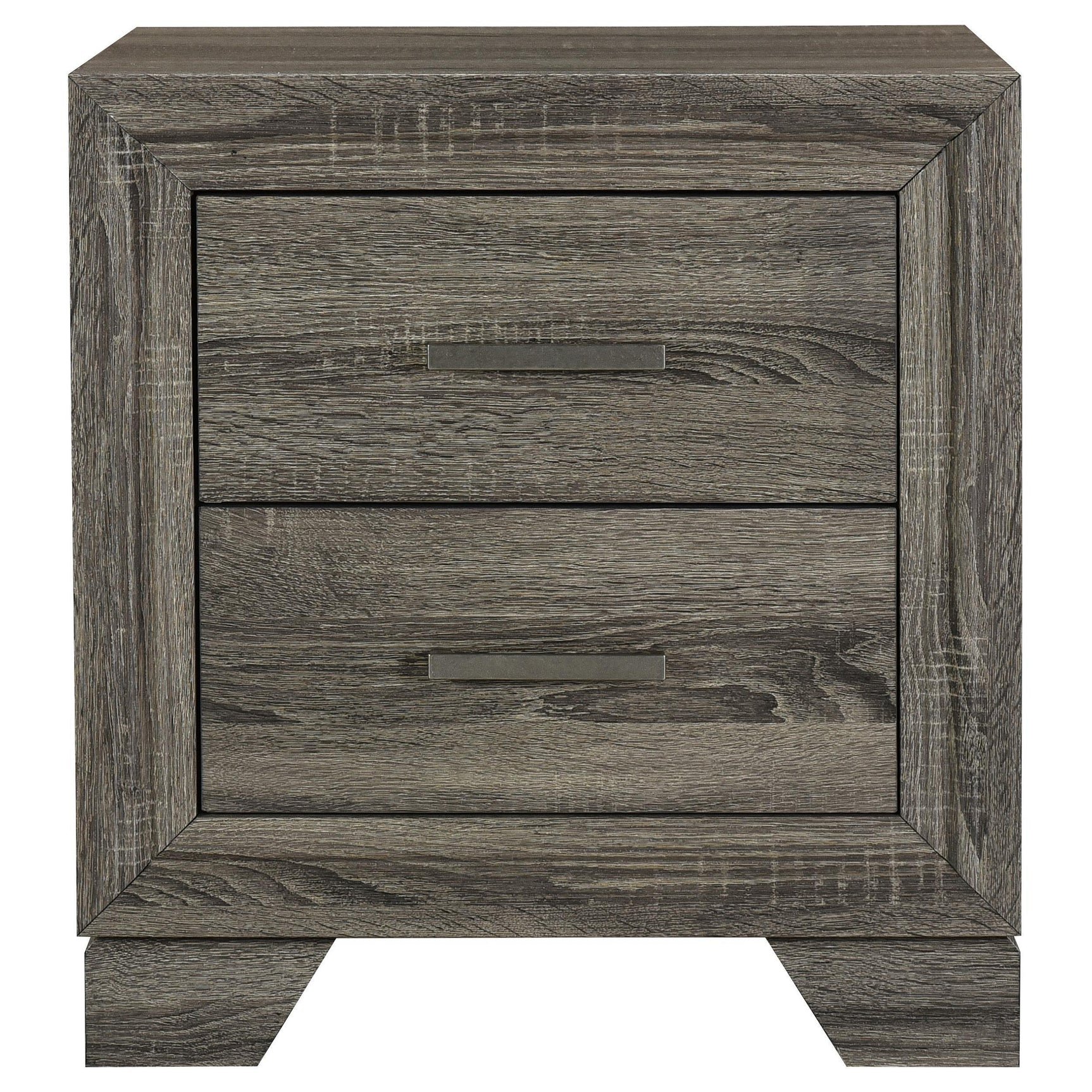 Wright 2-drawer Nightstand Bedide Table Brown Oak