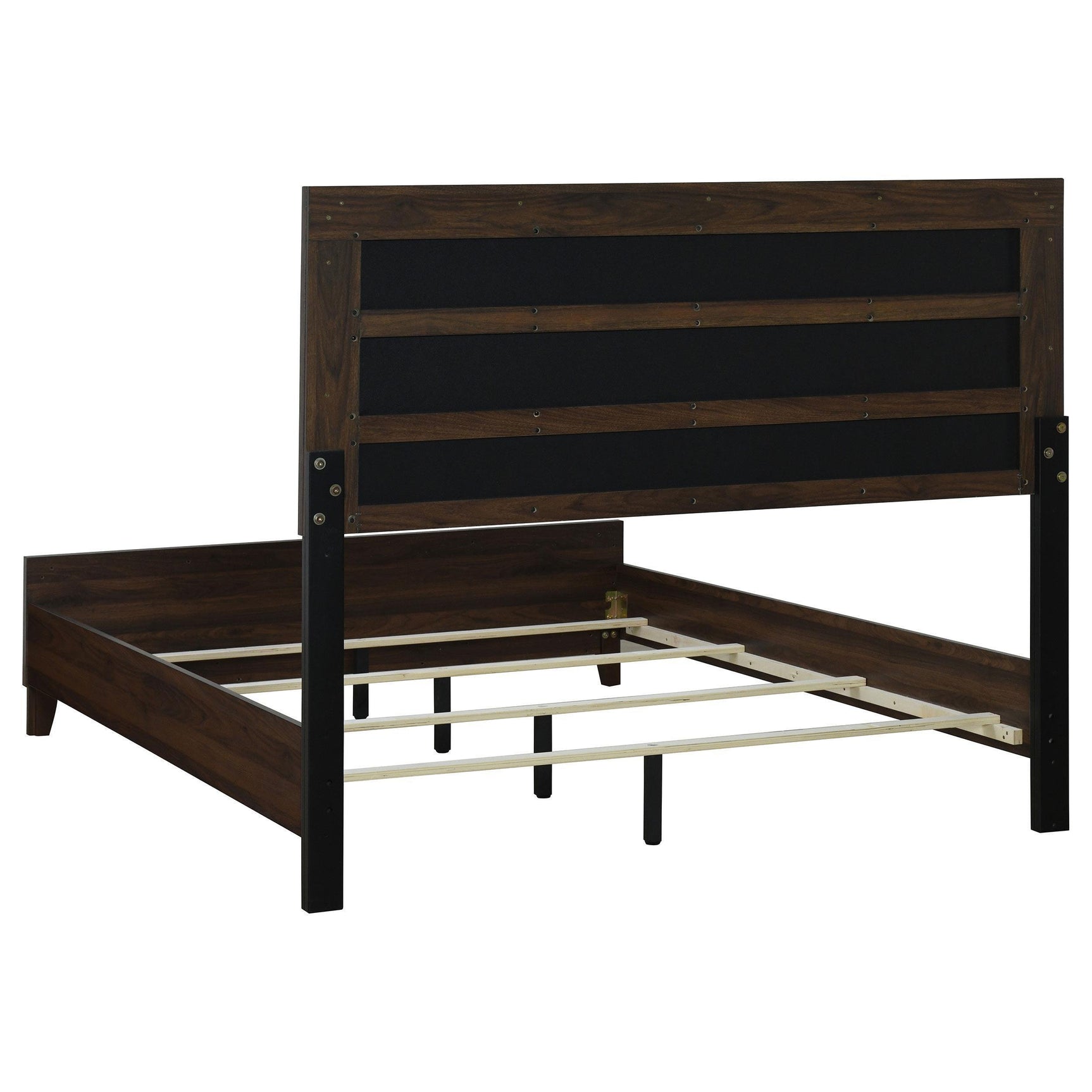 Welsley 50-inch Upholstered King Bed Walnut