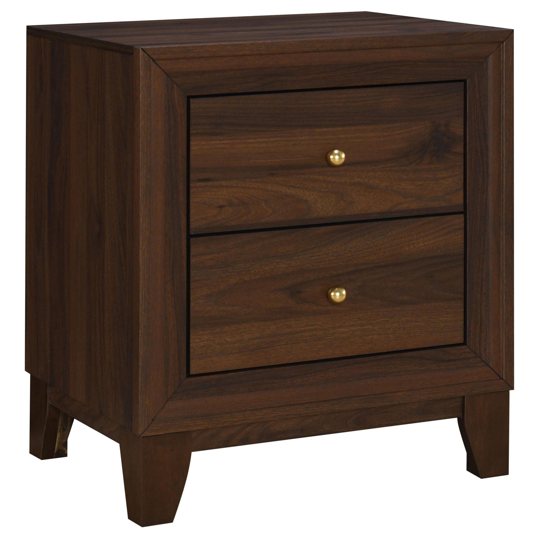 Welsley 2-drawer Nightstand Bedide Table Walnut