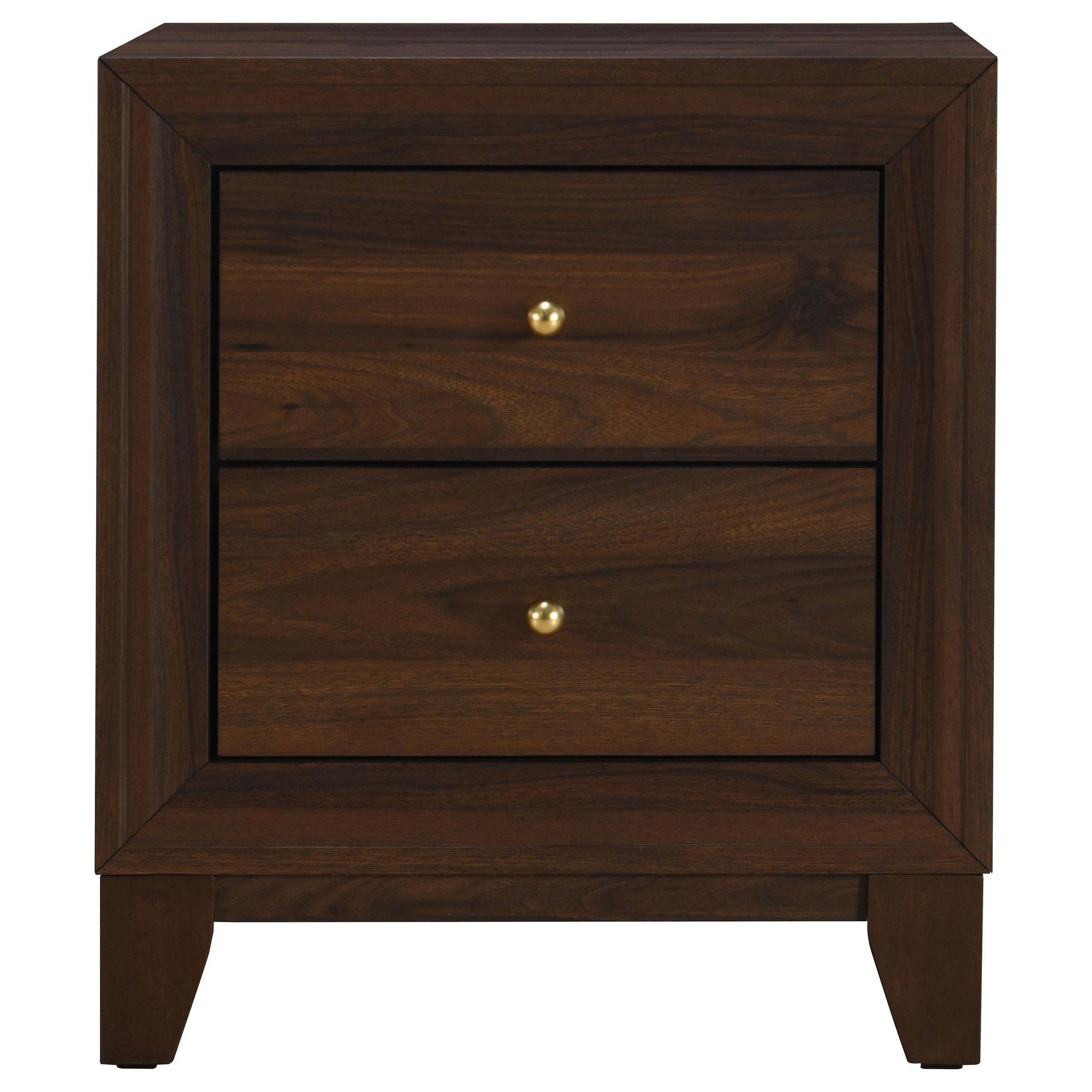 Welsley 2-drawer Nightstand Bedide Table Walnut