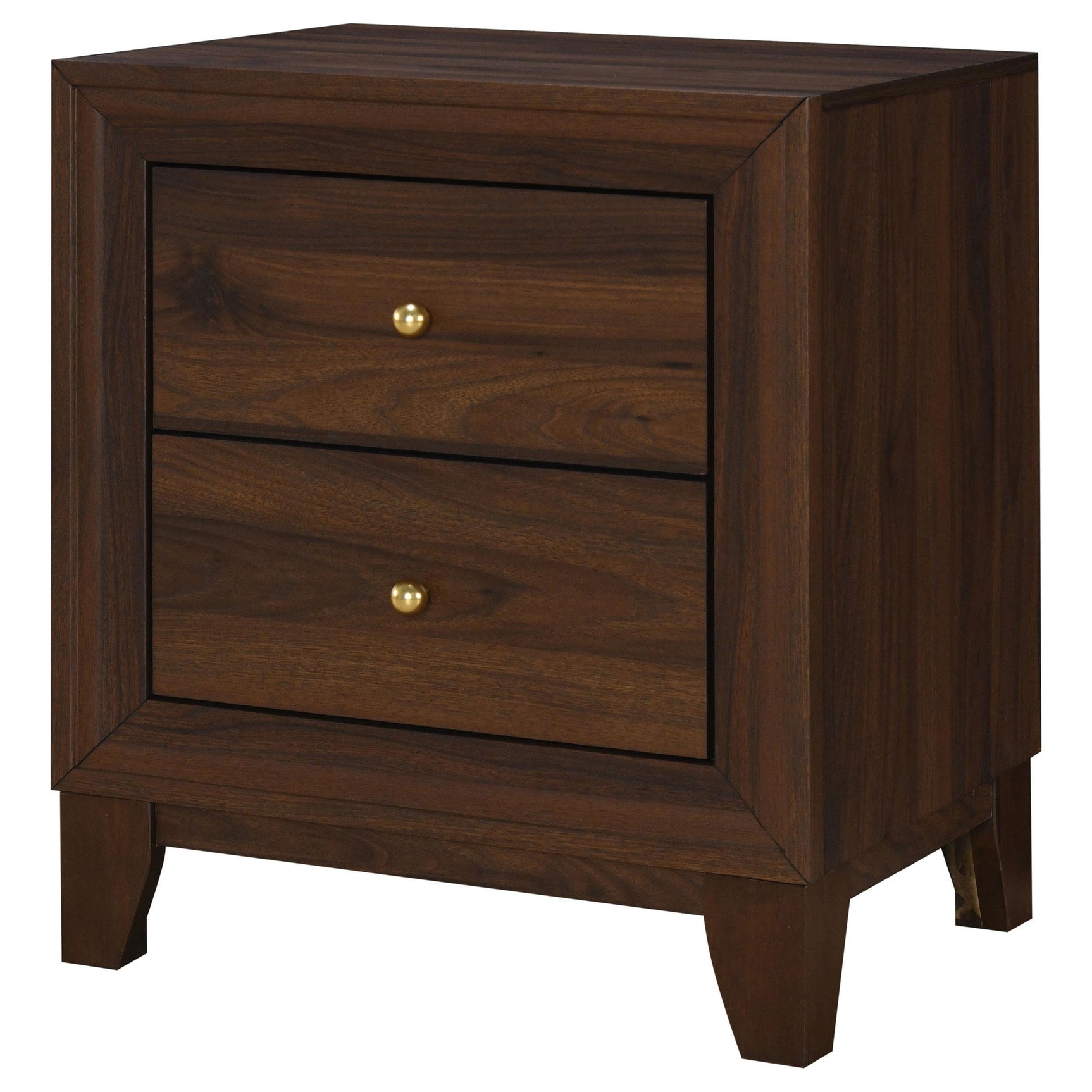 Welsley 2-drawer Nightstand Bedide Table Walnut