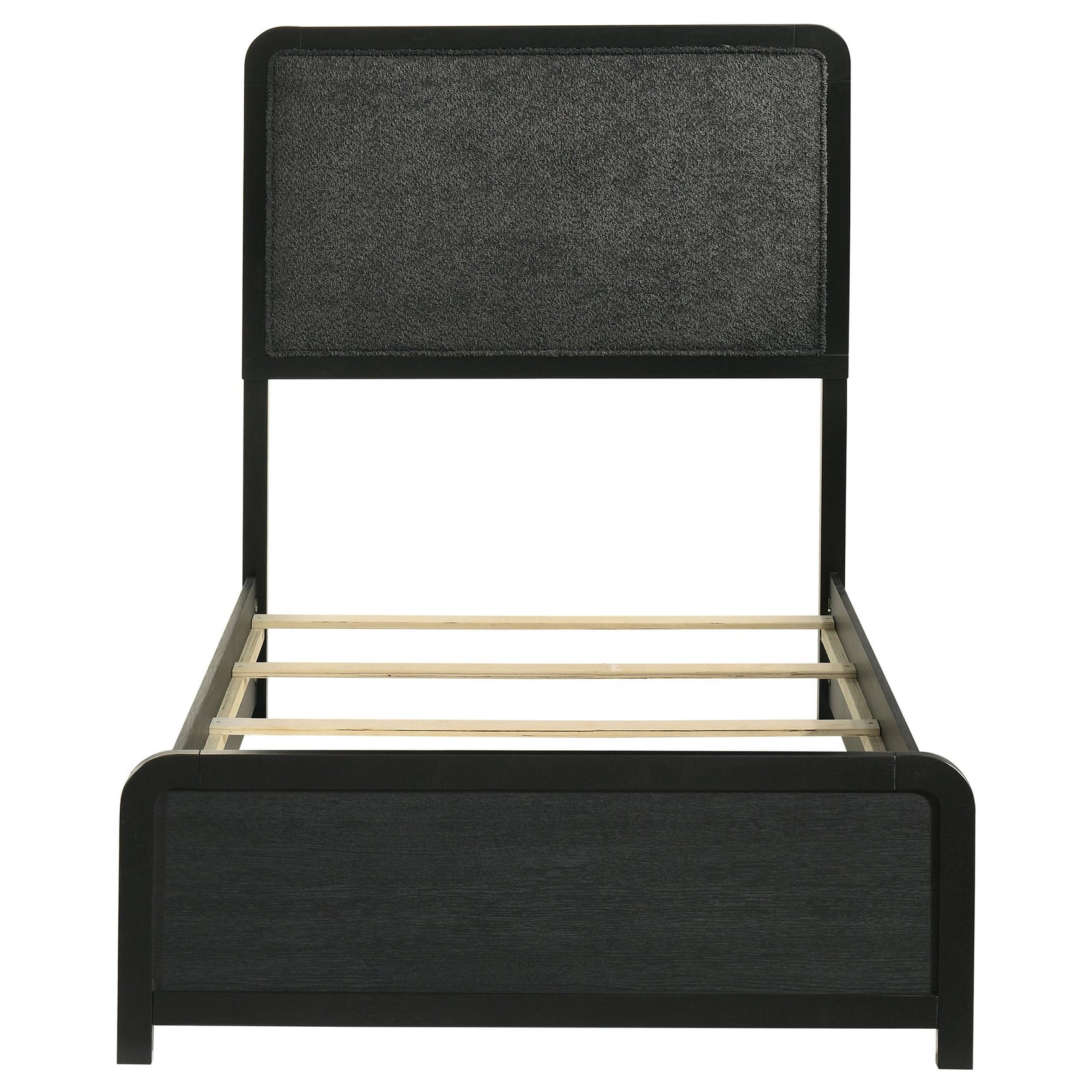 Cavelle 51-inch Upholstered Twin Panel Bed Black