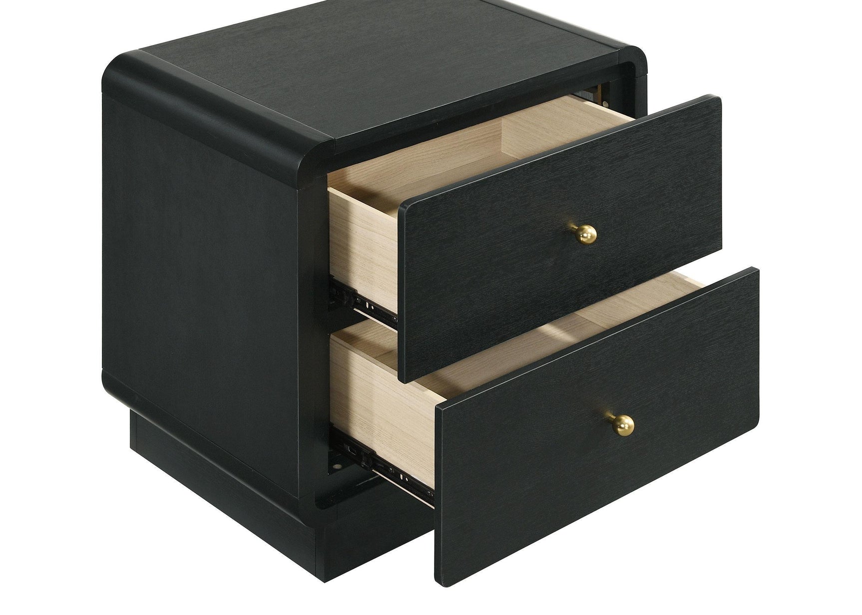 Cavelle 2-drawer Nightstand Bedide Table Black