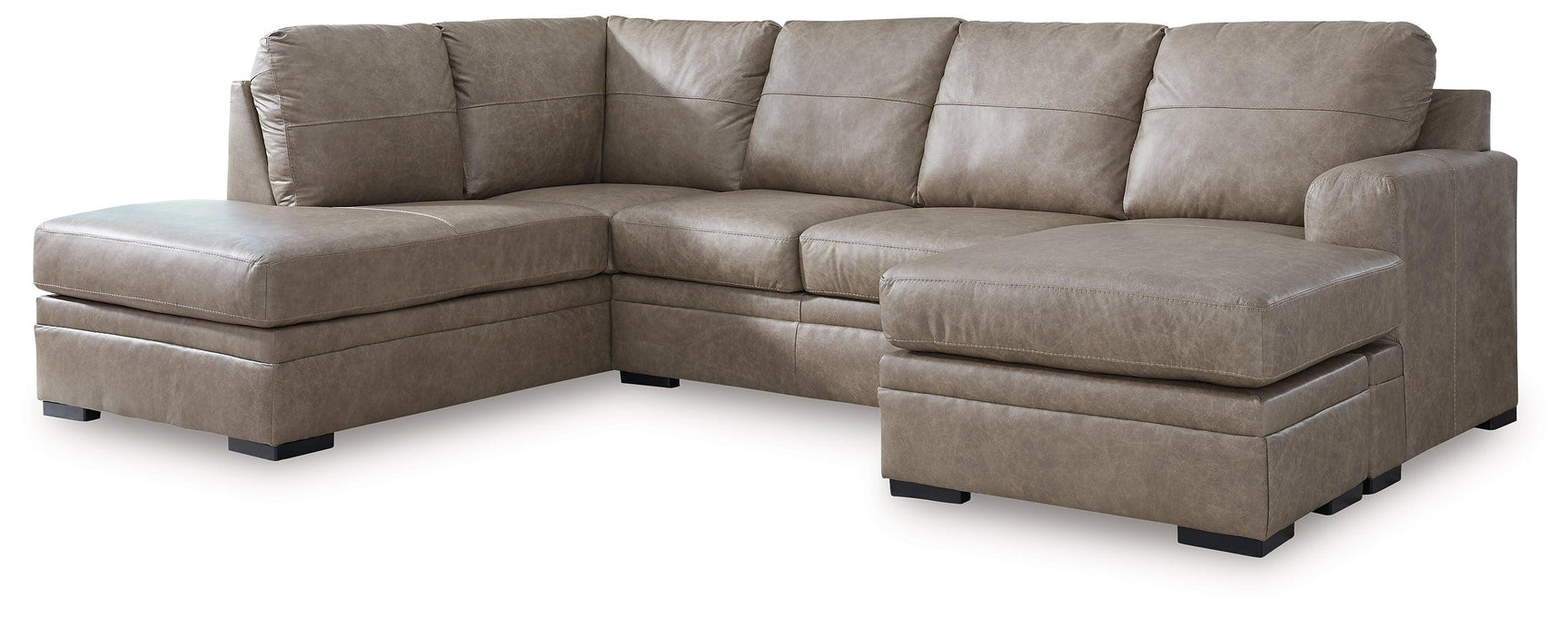 Amuleto Desert Leather 2-Piece Sectional with Chaise