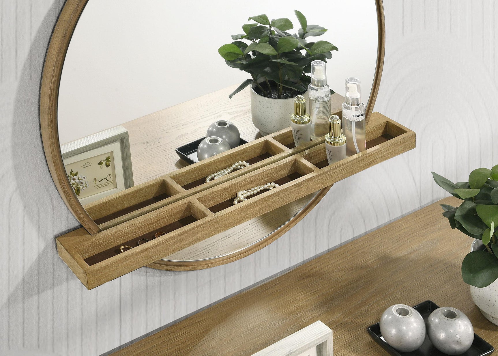 Arini Arini 2-Piece Makeup Vanity Table Mirror Set Sand Wash 224307-SET