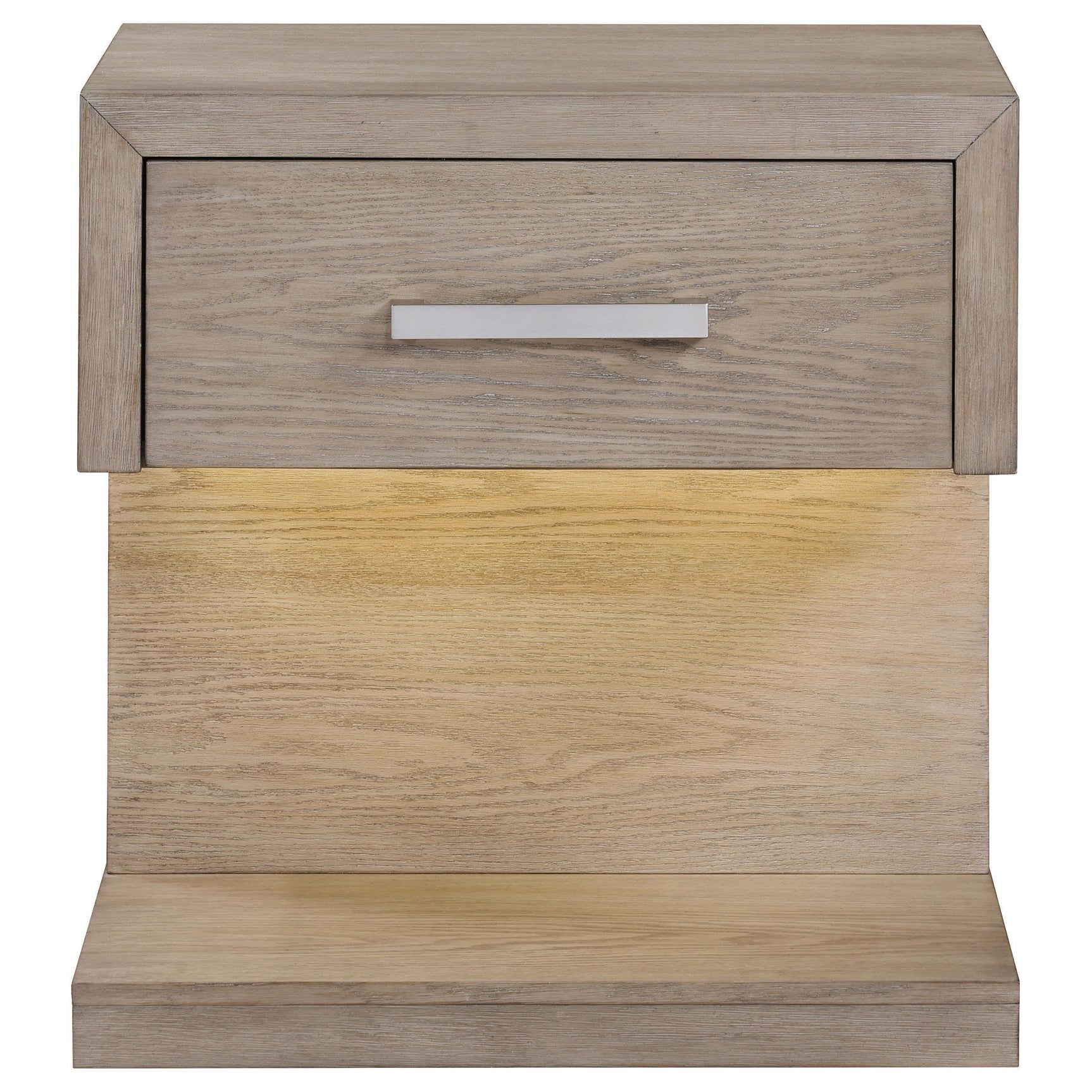 Kenora 1-drawer Nightstand Bedide Table Barley Brown