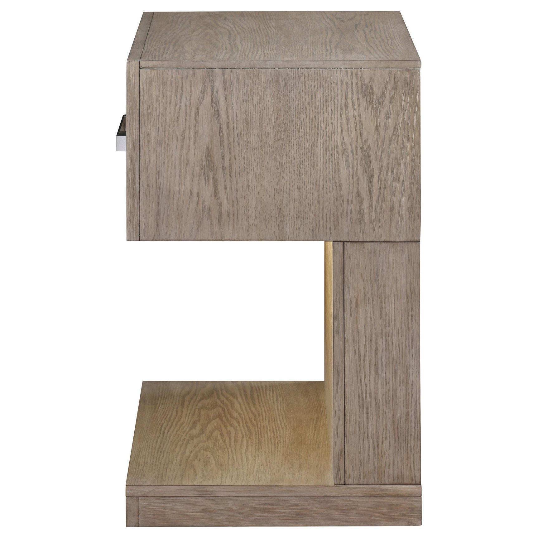 Kenora 1-drawer Nightstand Bedide Table Barley Brown