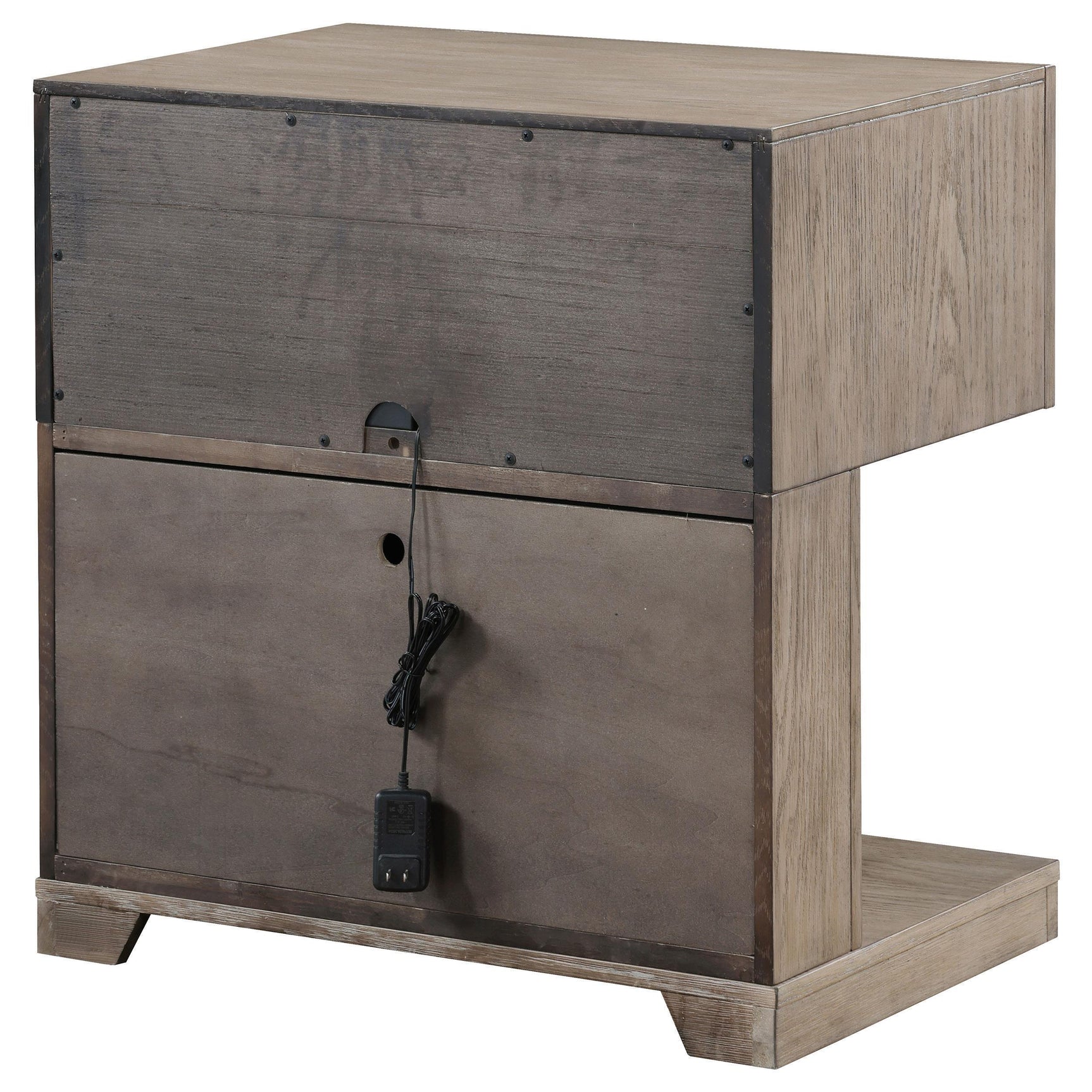 Kenora 1-drawer Nightstand Bedide Table Barley Brown