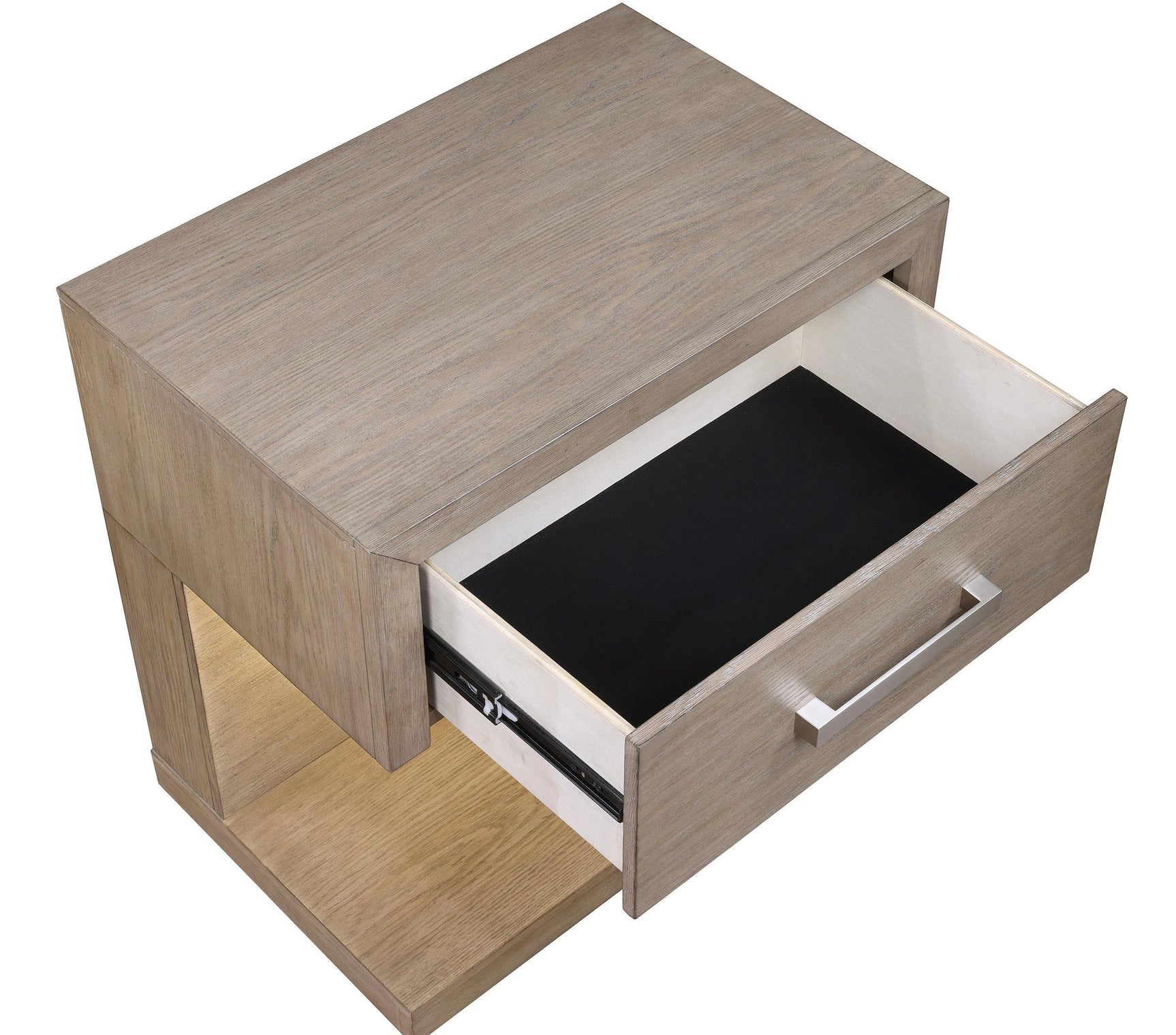 Kenora 1-drawer Nightstand Bedide Table Barley Brown