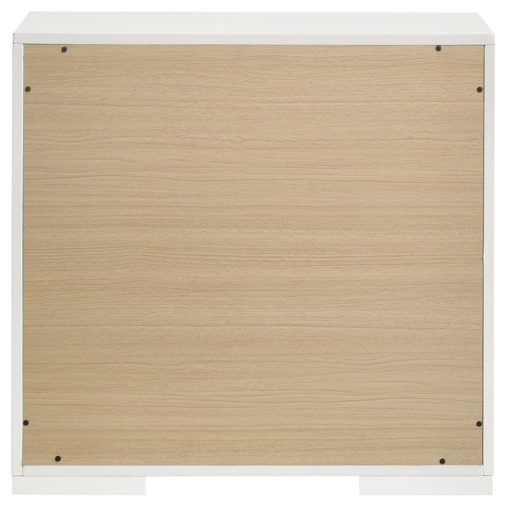 Ives 2 Drawer Nightstand Bedide Table White High Gloss