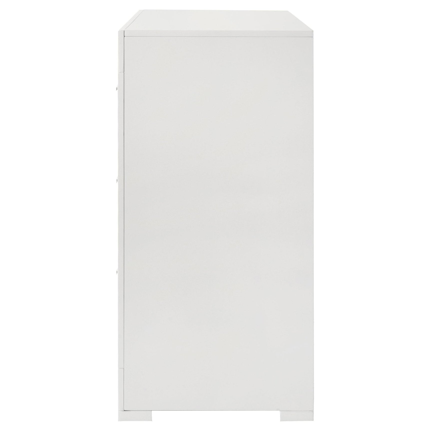 Ives 6 Drawer Dresser Cabinet White High Gloss