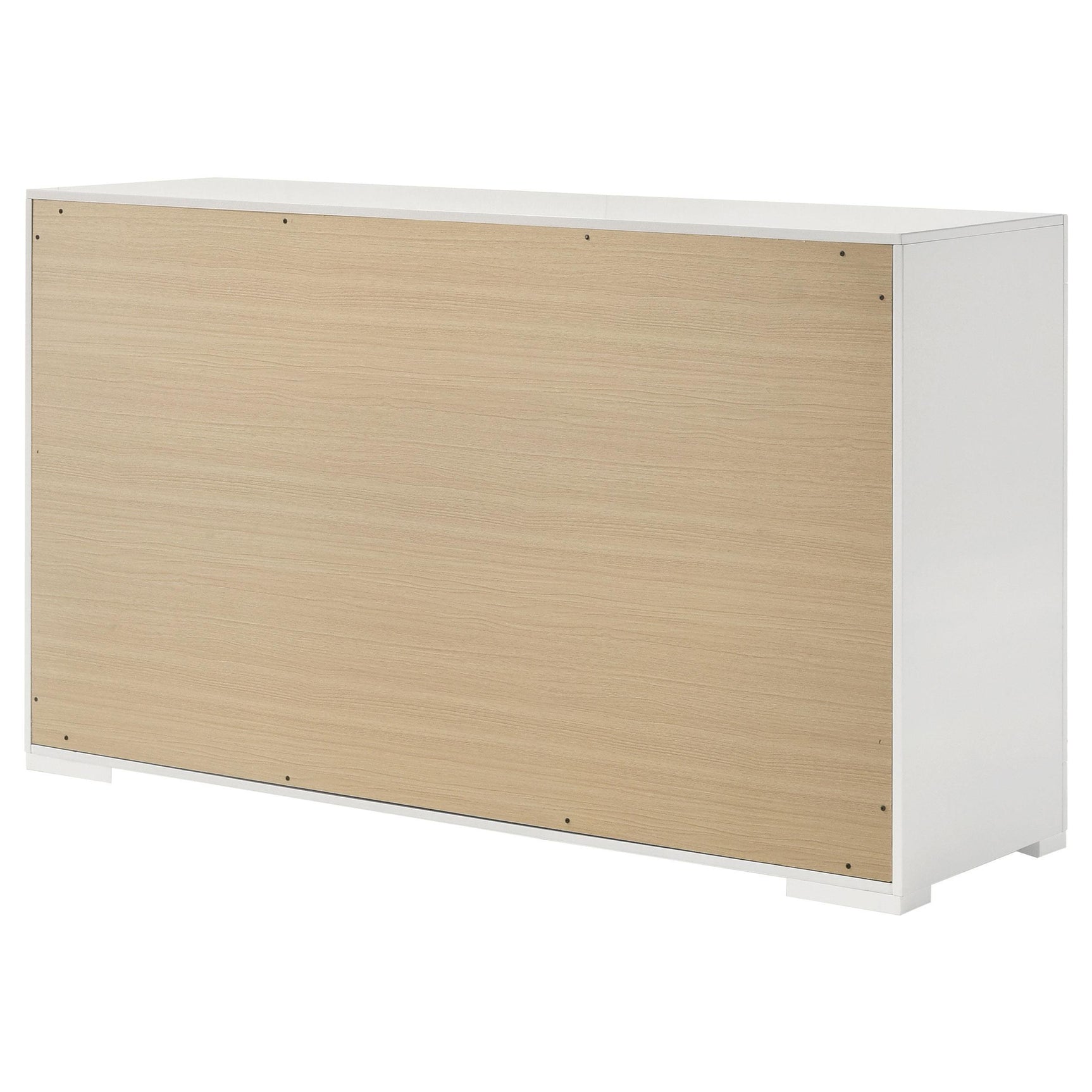 Ives 6 Drawer Dresser Cabinet White High Gloss