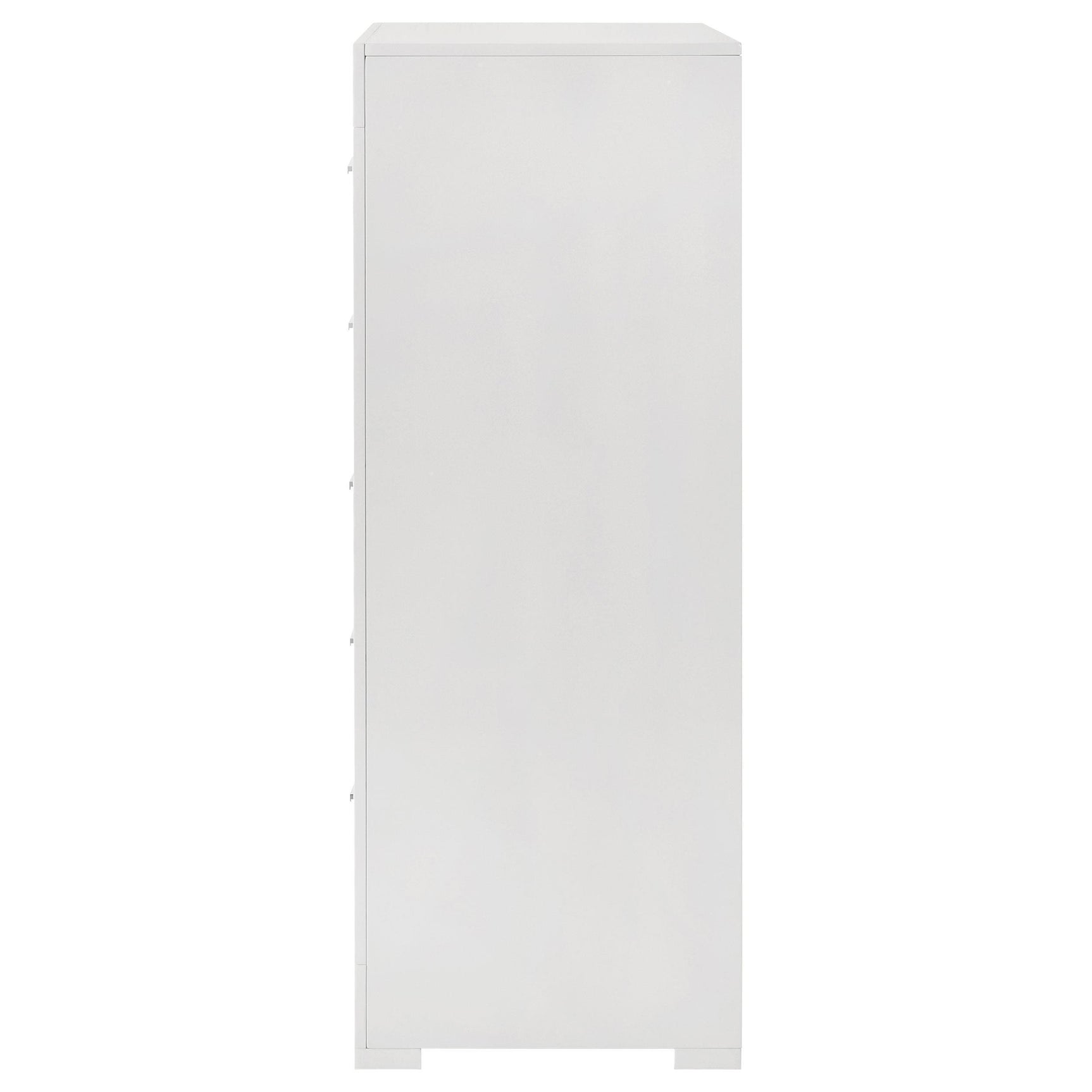 Ives 5 Drawer Bedroom Chest Of Drawers White High Gloss
