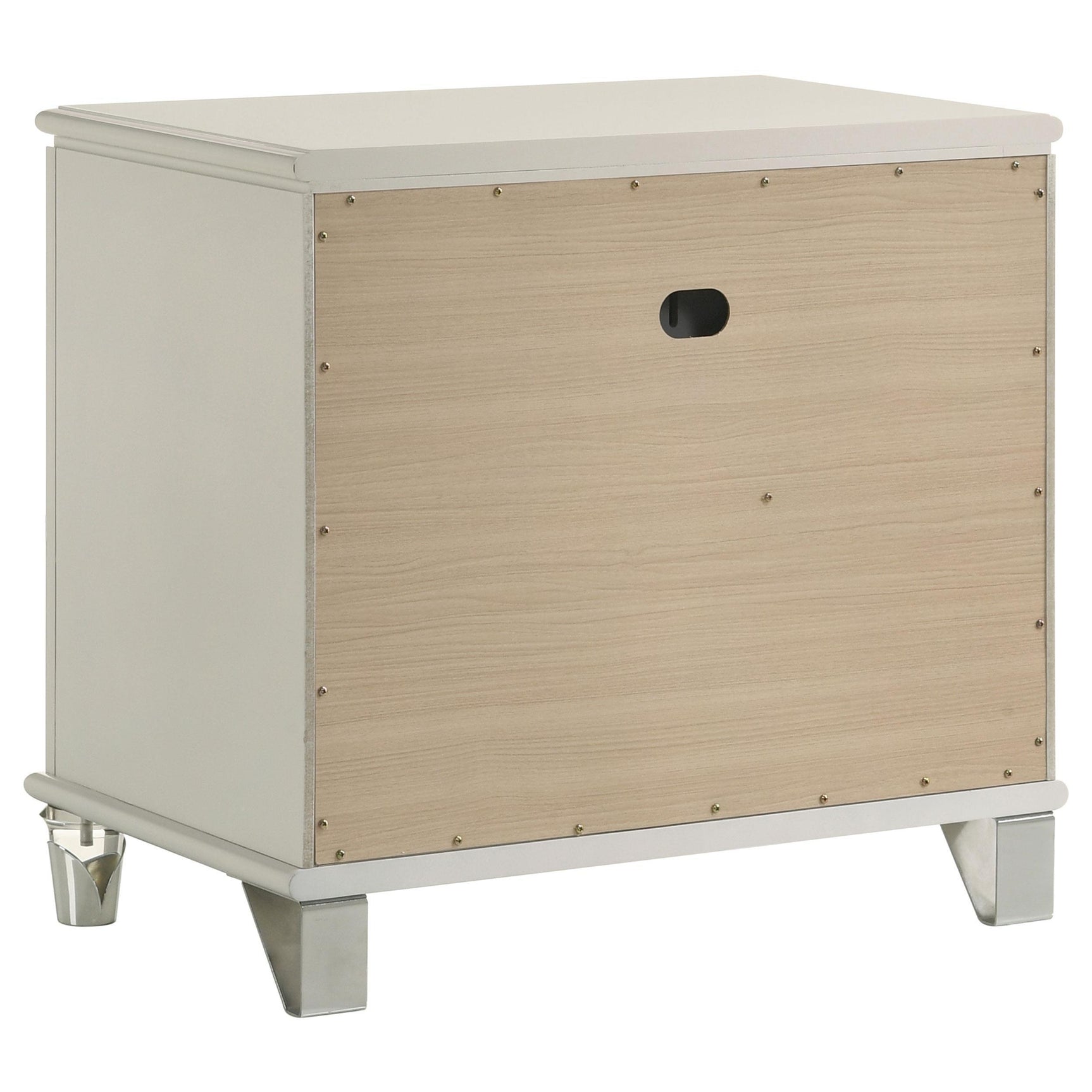 Olivia 2 Drawer Nightstand Bedide Table Pearl White