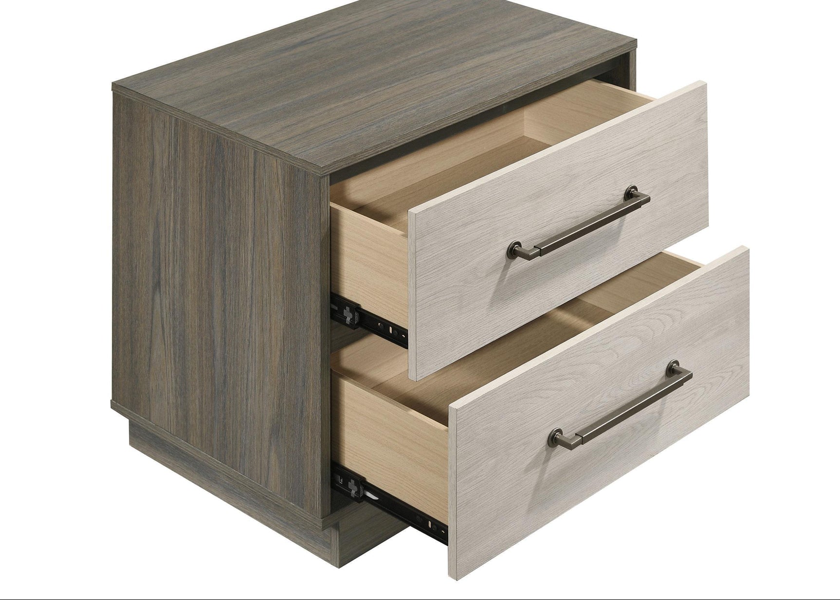 Fenwick 2-drawer Nightstand Bedide Table Gray Oak 224982