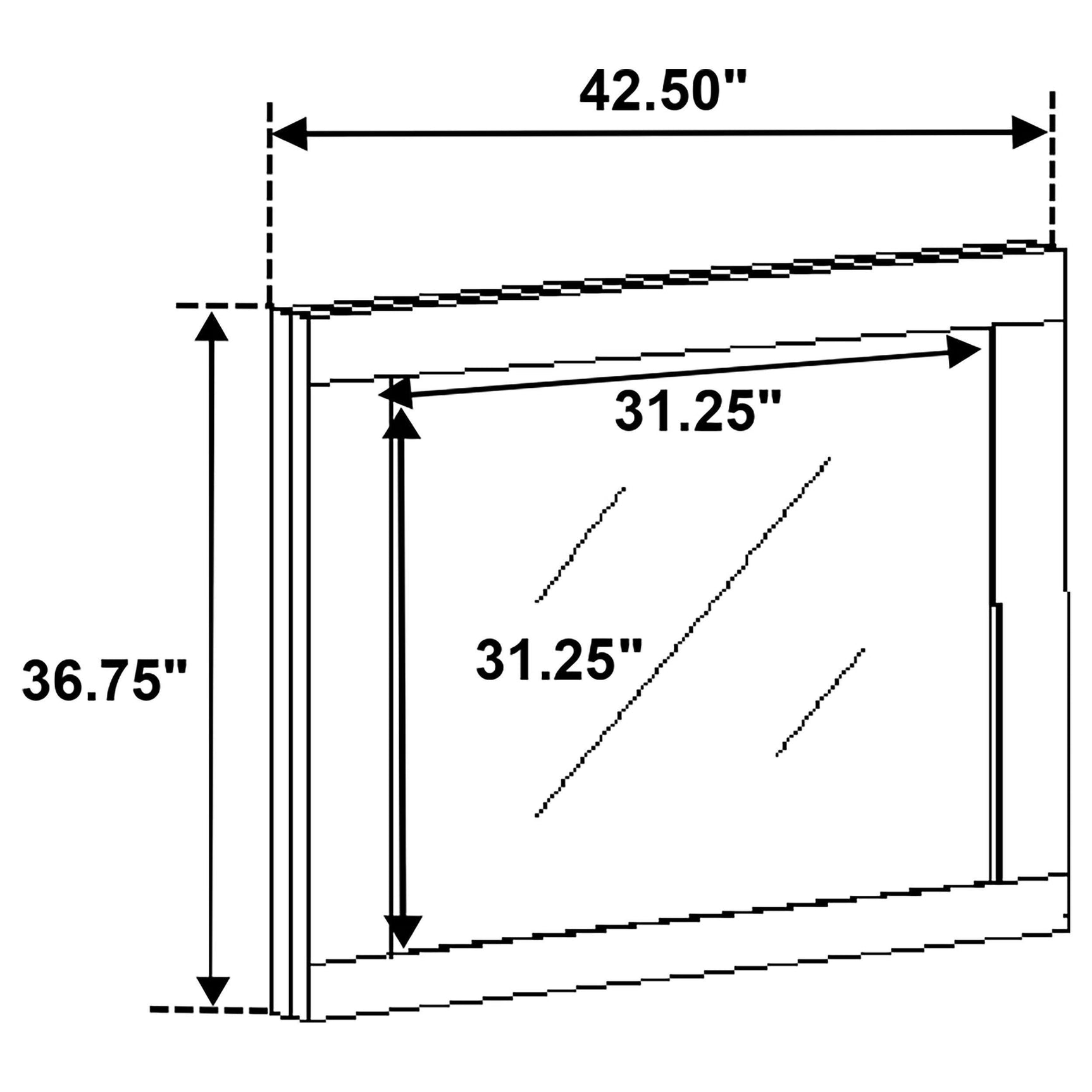 Fenwick Dresser Mirror Gray Oak 224984