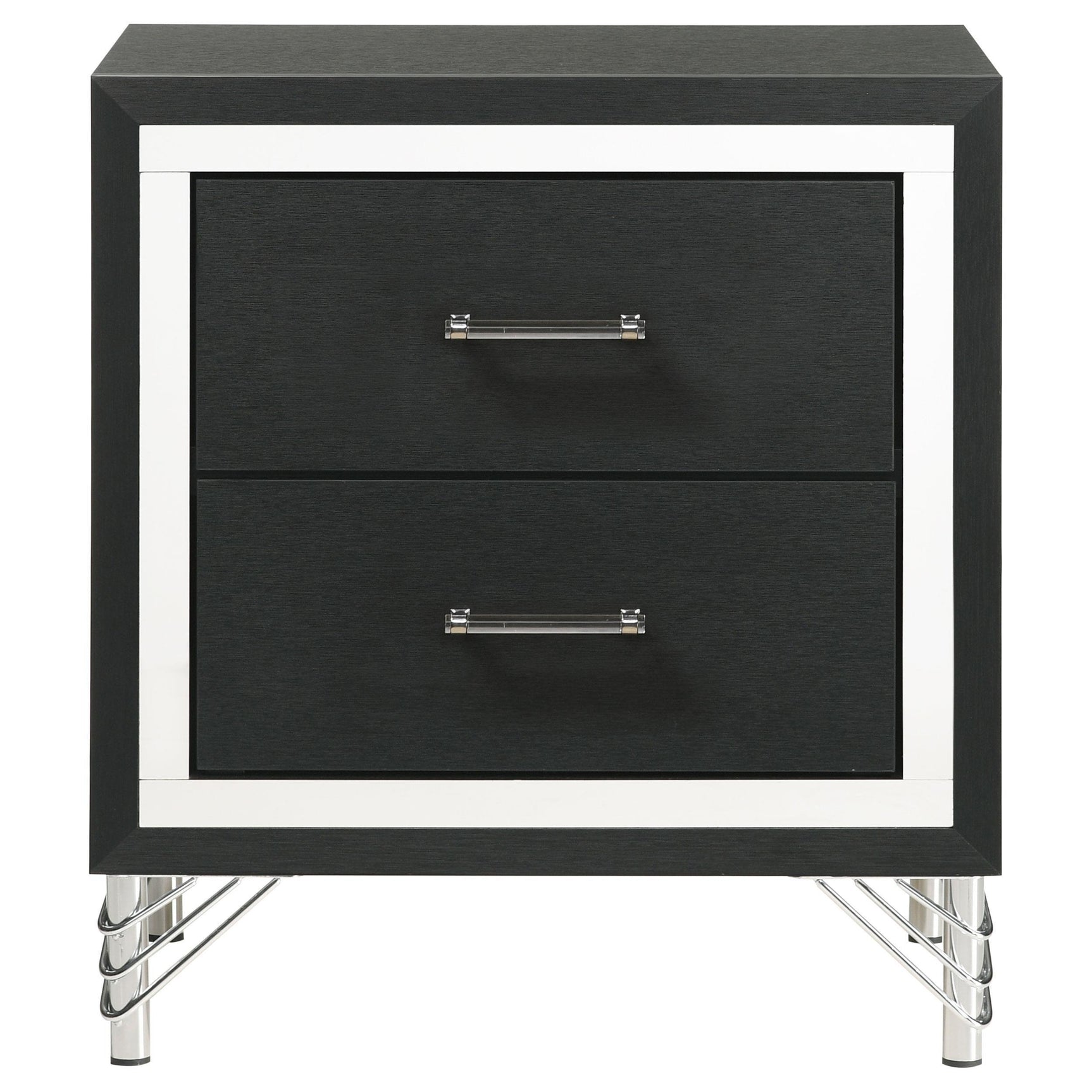 Lucia 2 Drawer Nightstand Bedide Table Black
