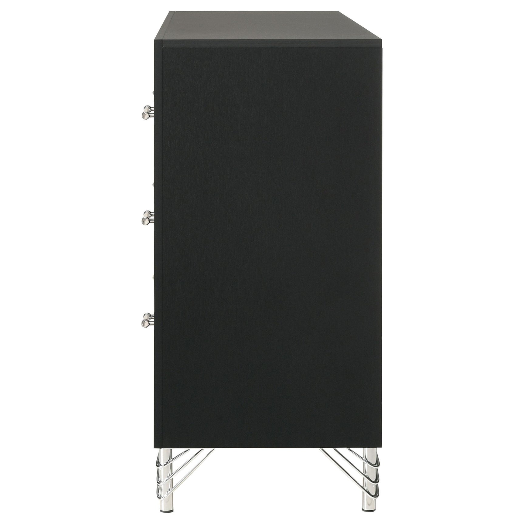 Lucia 6 Drawer Dresser Cabinet Black