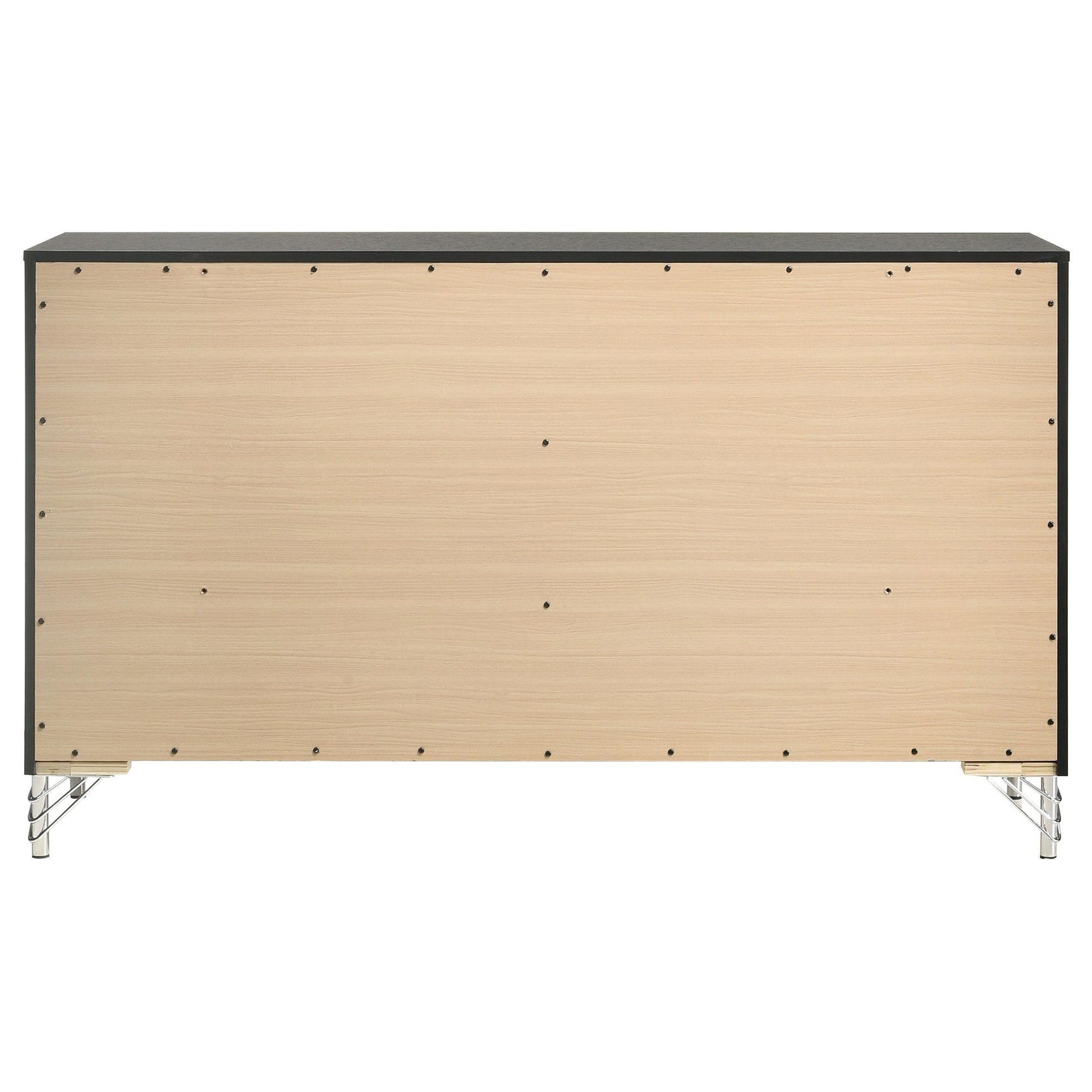 Lucia 6 Drawer Dresser Cabinet Black
