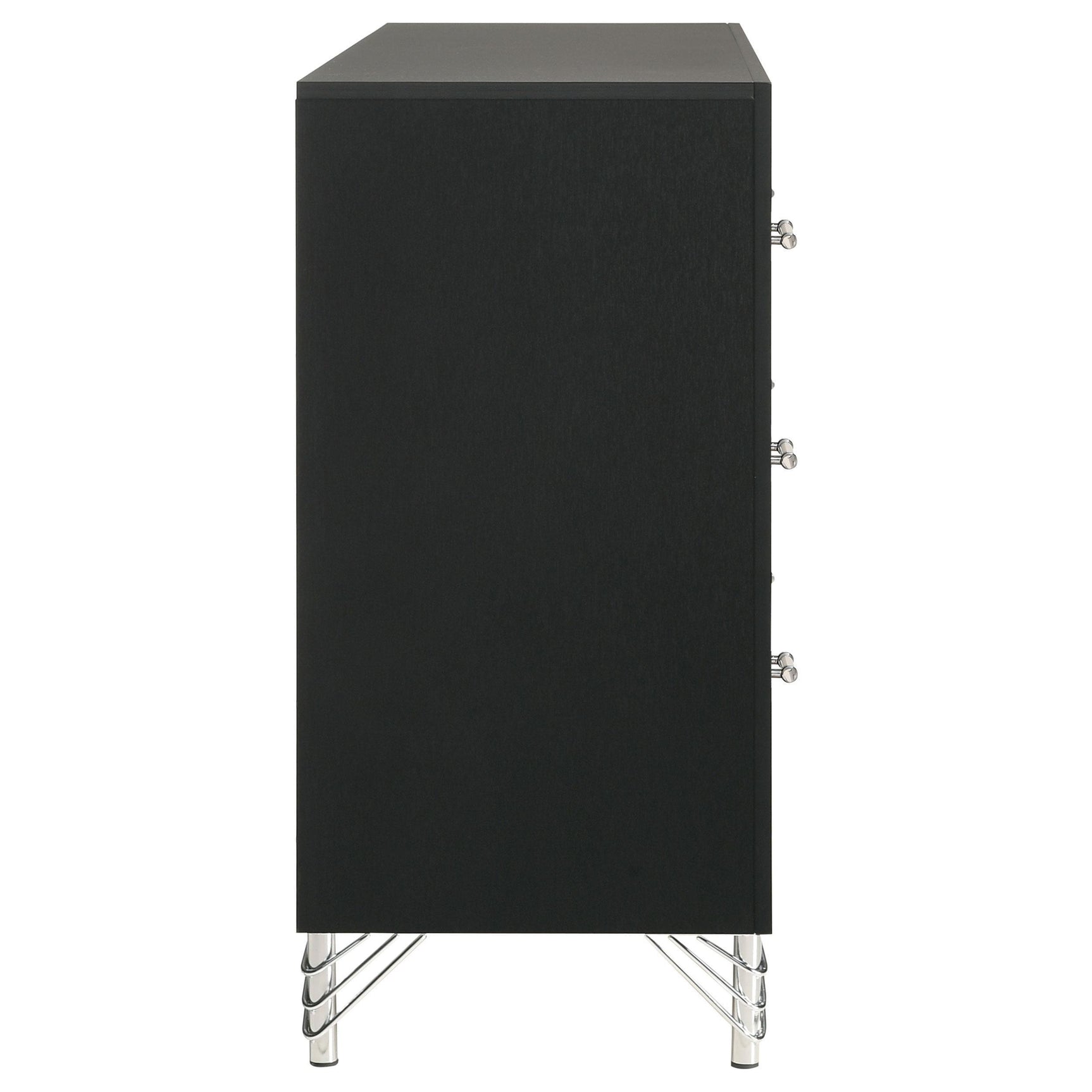 Lucia 6 Drawer Dresser Cabinet Black