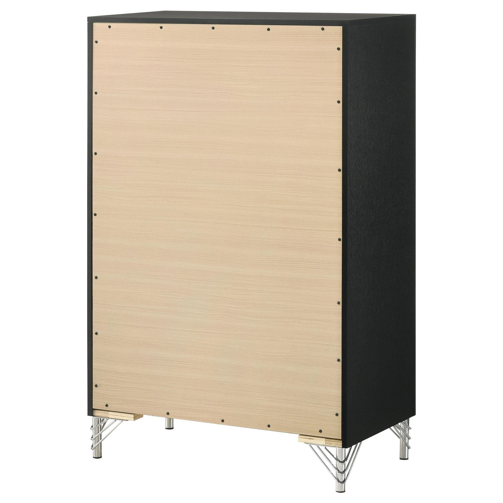 Lucia 5 Drawer Bedroom Chest Of Drawers Black