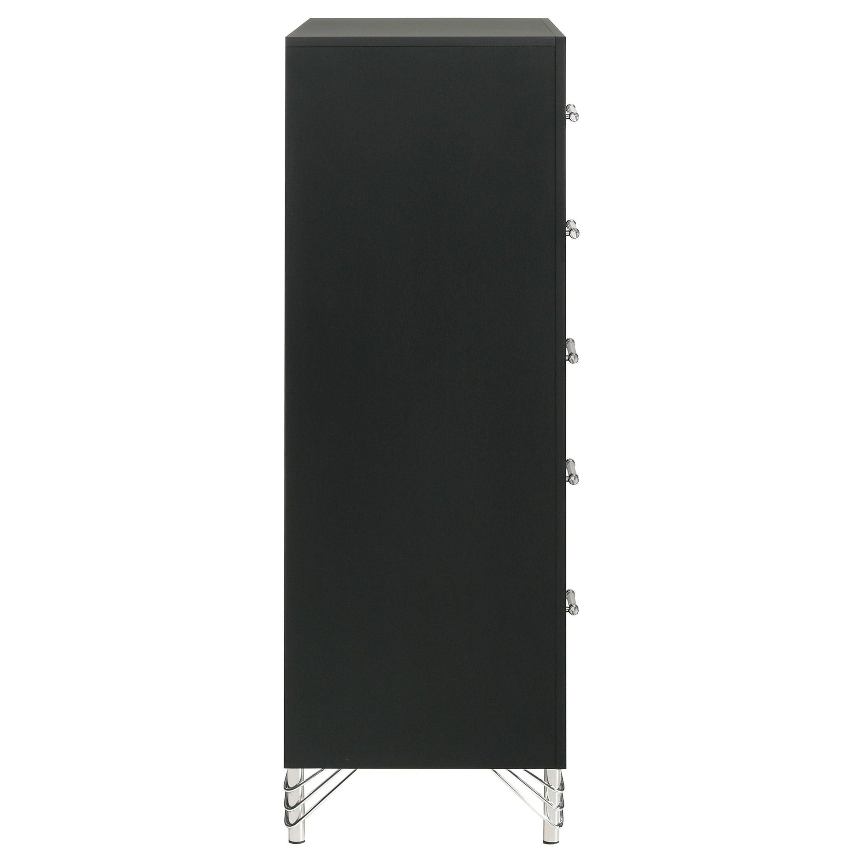 Lucia 5 Drawer Bedroom Chest Of Drawers Black