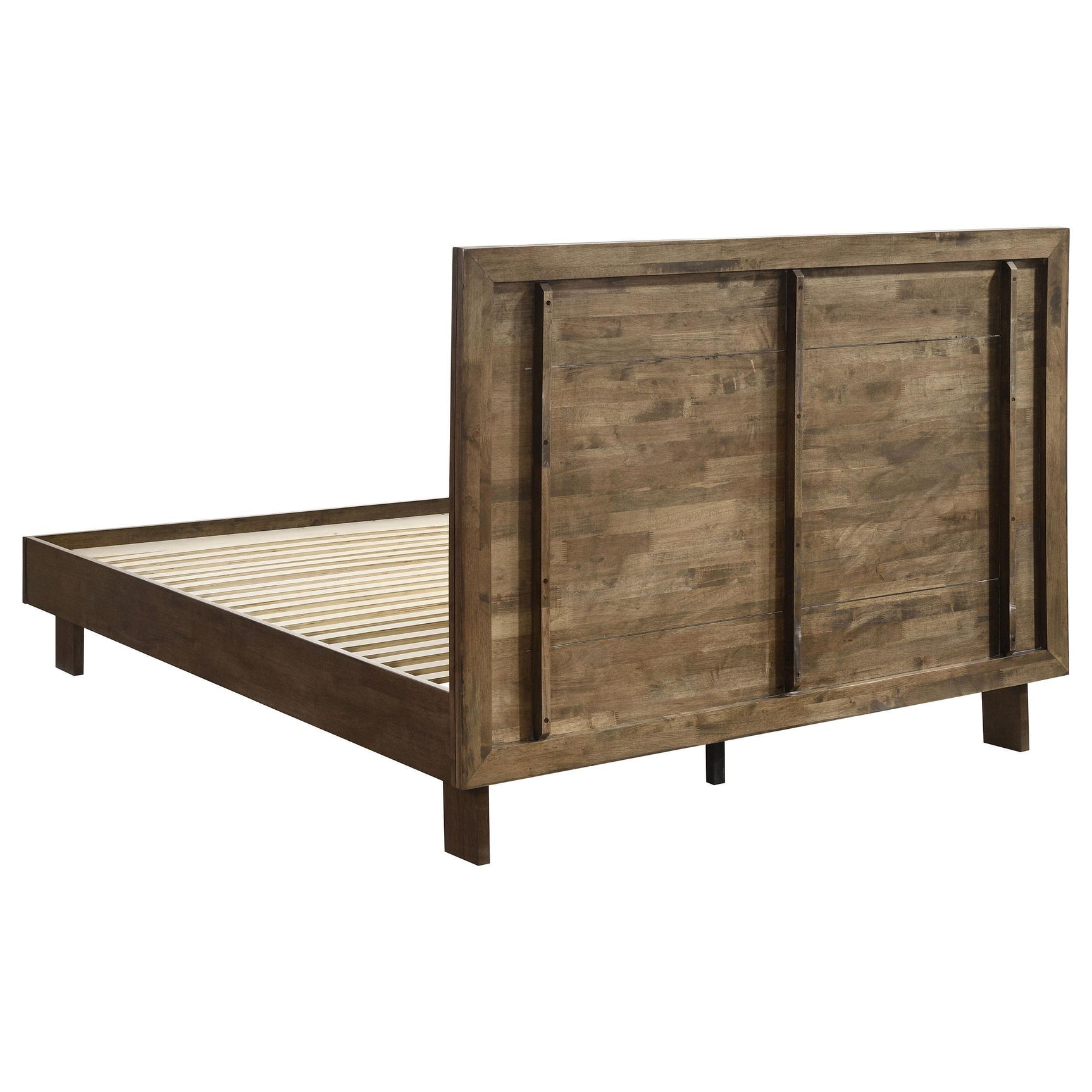 Glenwood 48-inch King Platform Panel Bed Warm Brown
