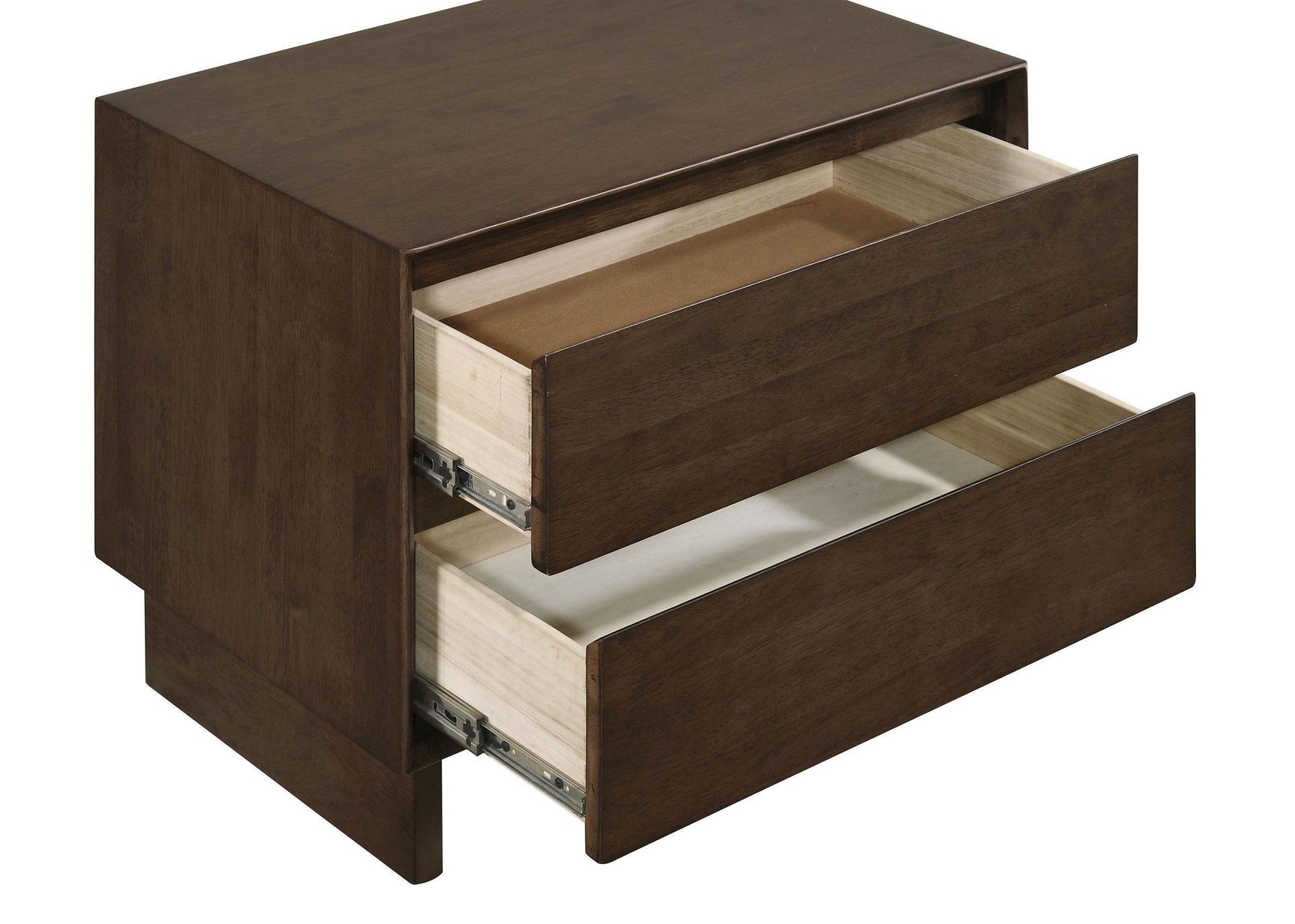 Glenwood 2-drawer Nightstand Bedide Table Warm Brown