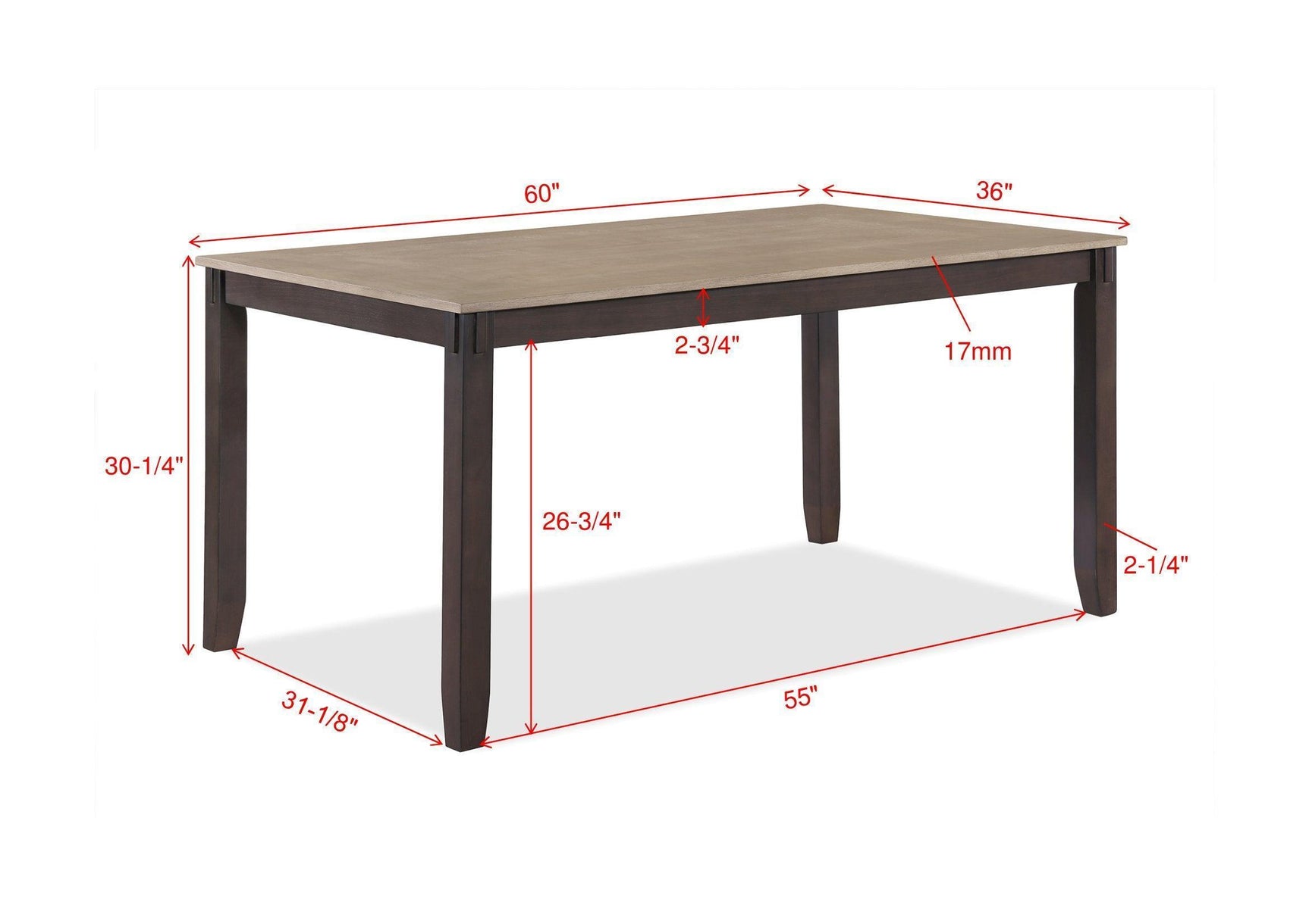 Branson Beige Brown Fabric Upholstered Dining Room Set
