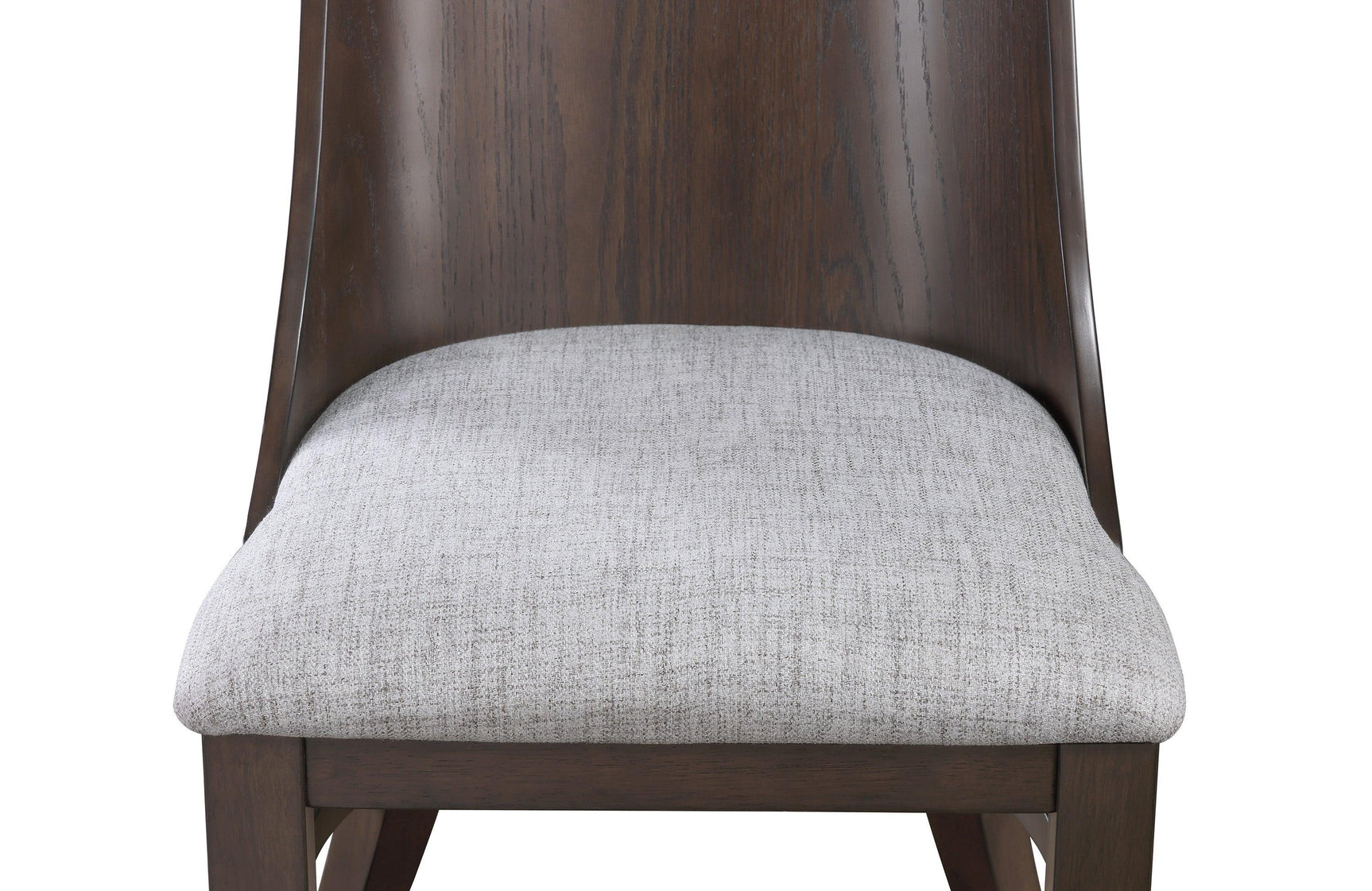 Cullen Dark Brown Fabric Upholstered Round Dining Room Set