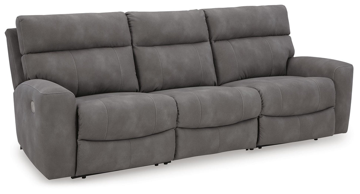 Next-Gen Slate DuraPella Sofa and Loveseat — angled view