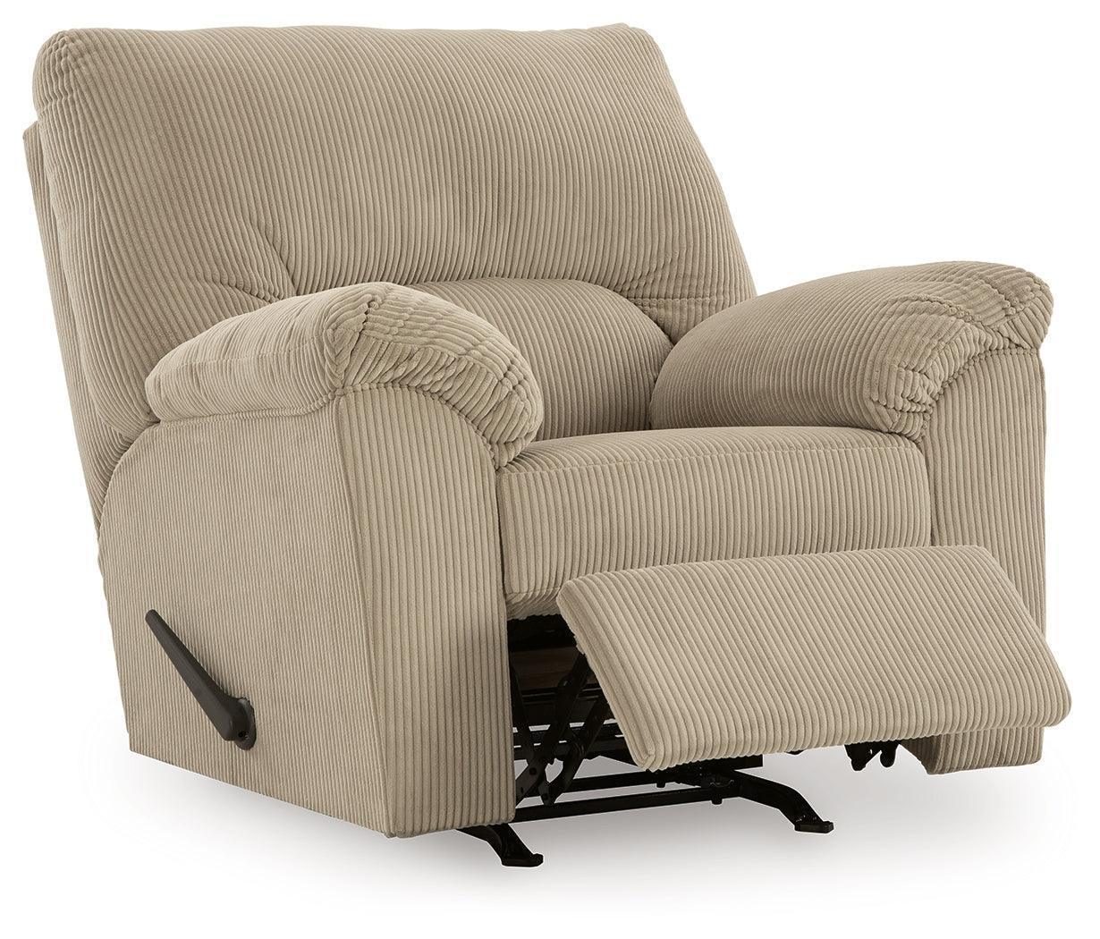 SimpleJoy Sand Chenille,Velvet Recliner
