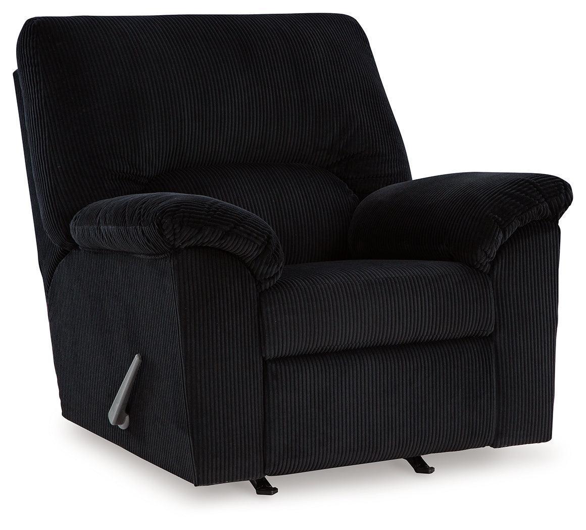 SimpleJoy Onyx Chenille,Velvet Recliner