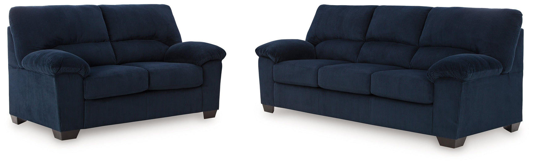 SimpleJoy Navy Sofa and Loveseat