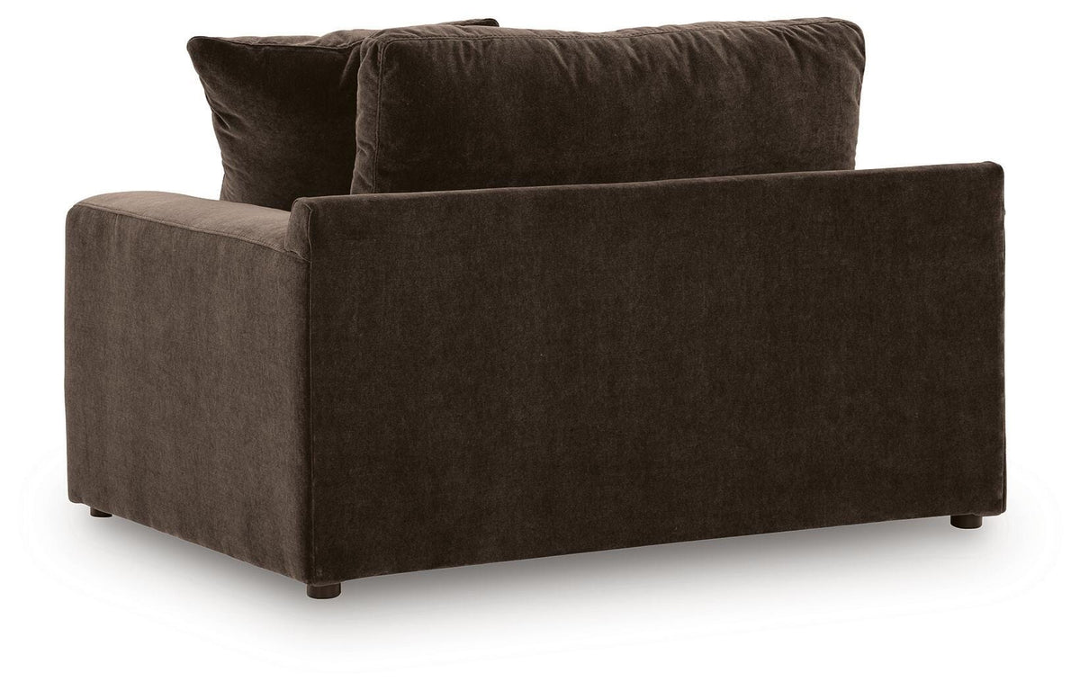 Maxton Heights Bittersweet Velvet Chenille Oversized Chair — back view
