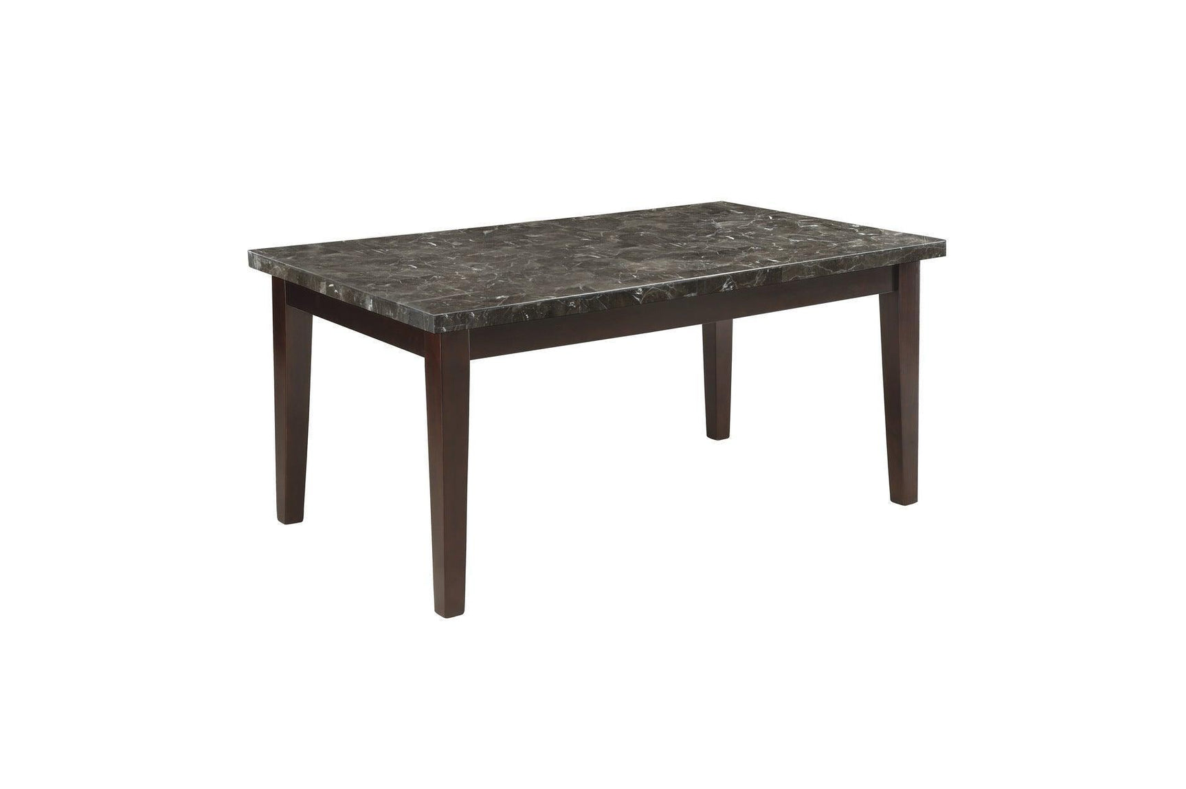 Decatur Black Cherry Marble Top Dining Room Set