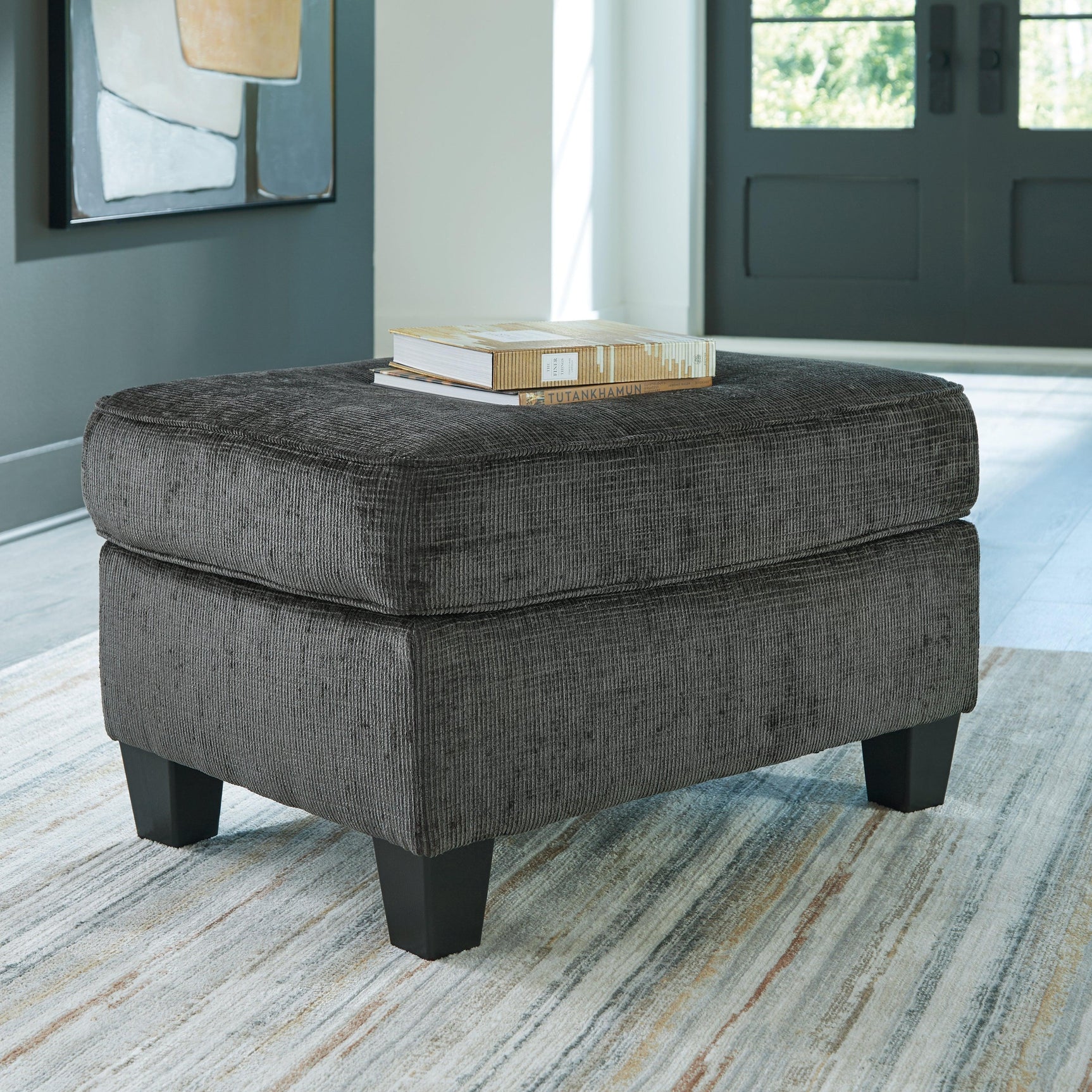 Erinslane Dusk Chenille Ottoman