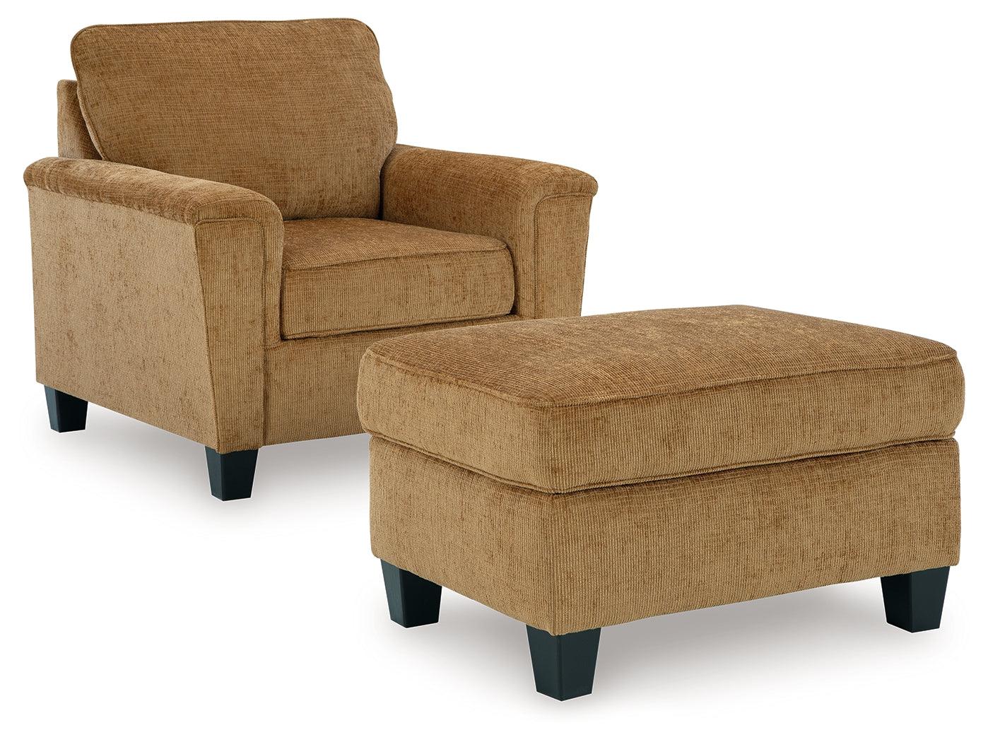 Erinslane Honey Chair and Ottoman