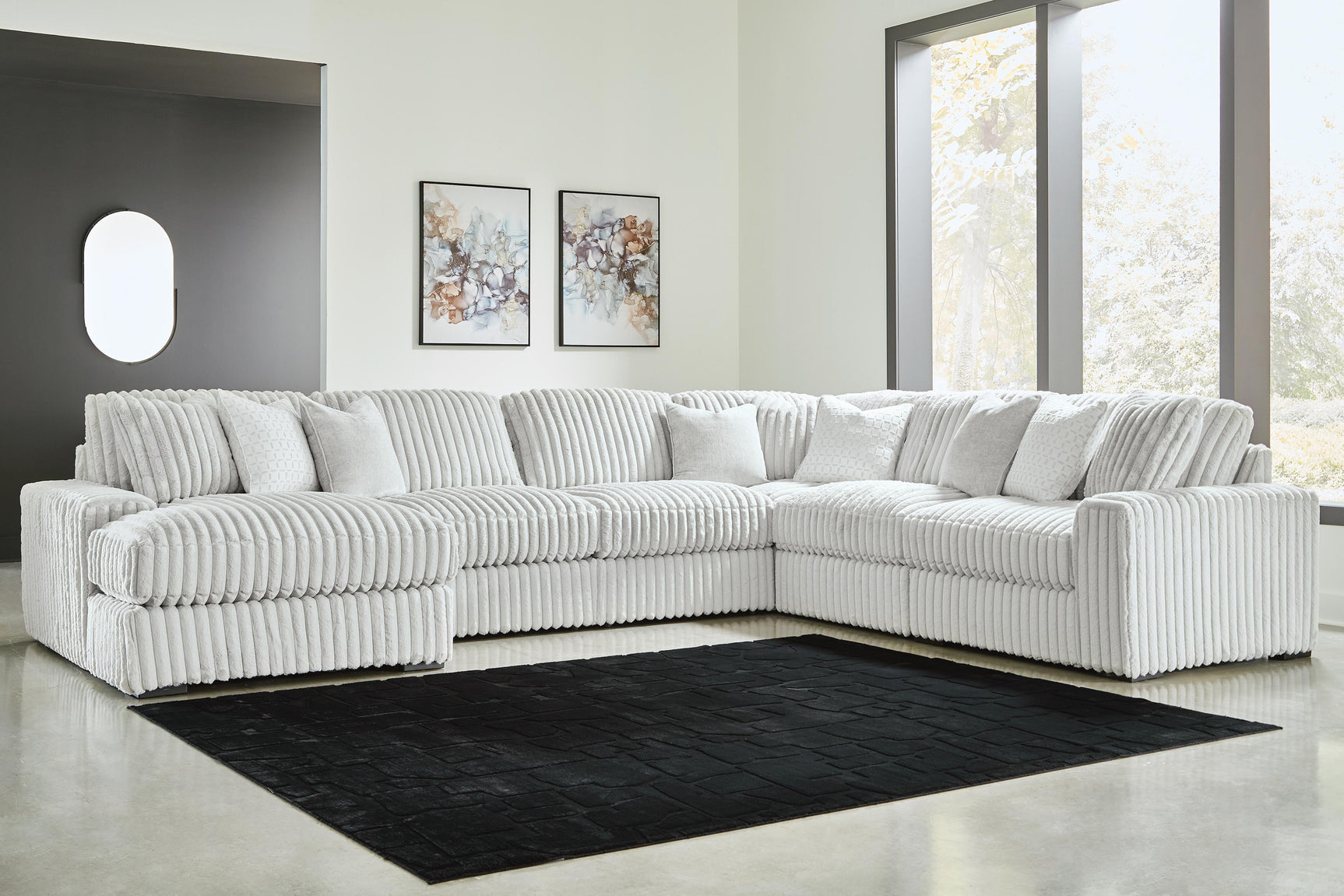 Stupendous Alloy 6-Piece Sectional with Chaise