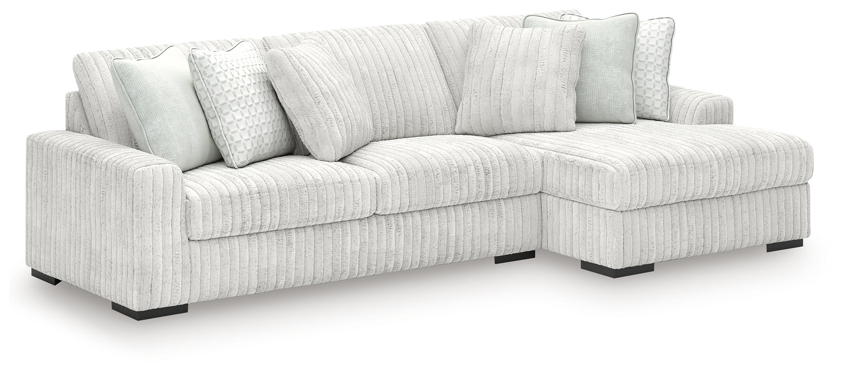 Stupendous Alloy Velvet 2-Piece Sectional with Chaise