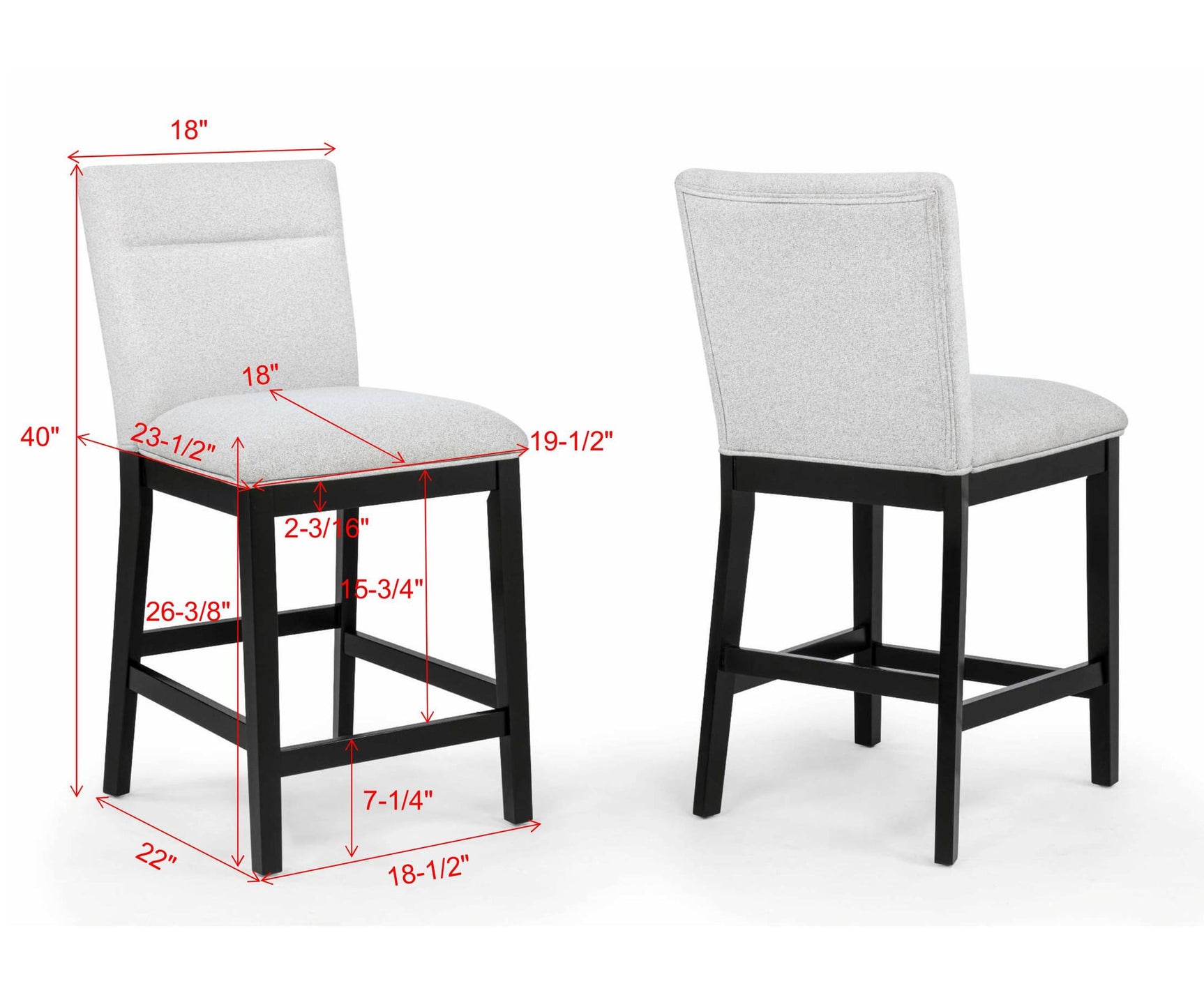 Sebastian Light Gray Counter Height Set view 7