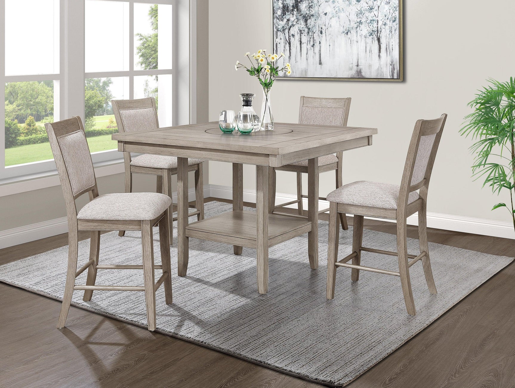 Fulton Gray Counter Height Set